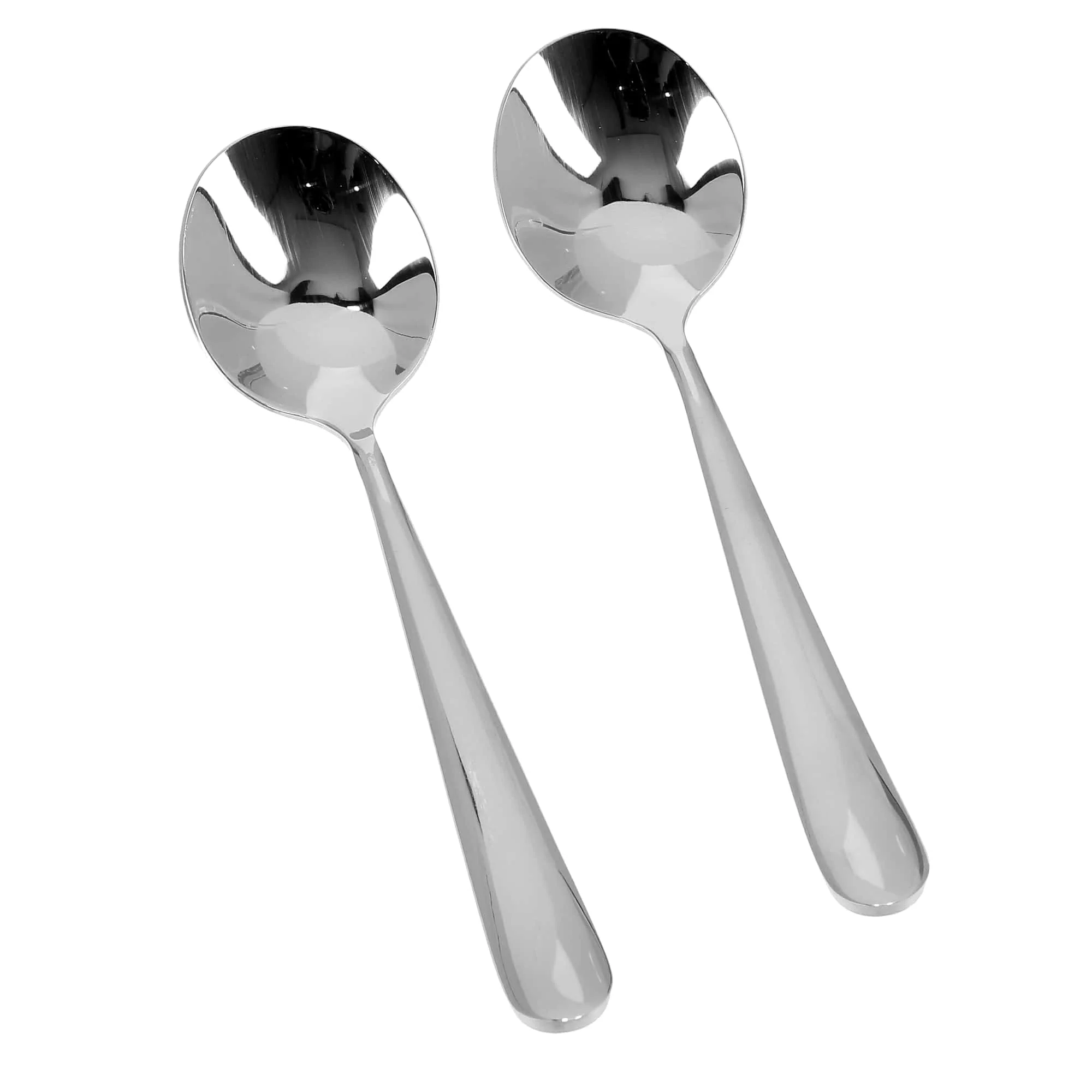 Royalford RF8666 Stainless Steel Soup Spoon Set | 2 Pcs with Mirror Finish| Dishwasher Safe| Ergonomic Handle Design for Home, Hotel, Restaurant, Café & Daily Table Use - Image 4