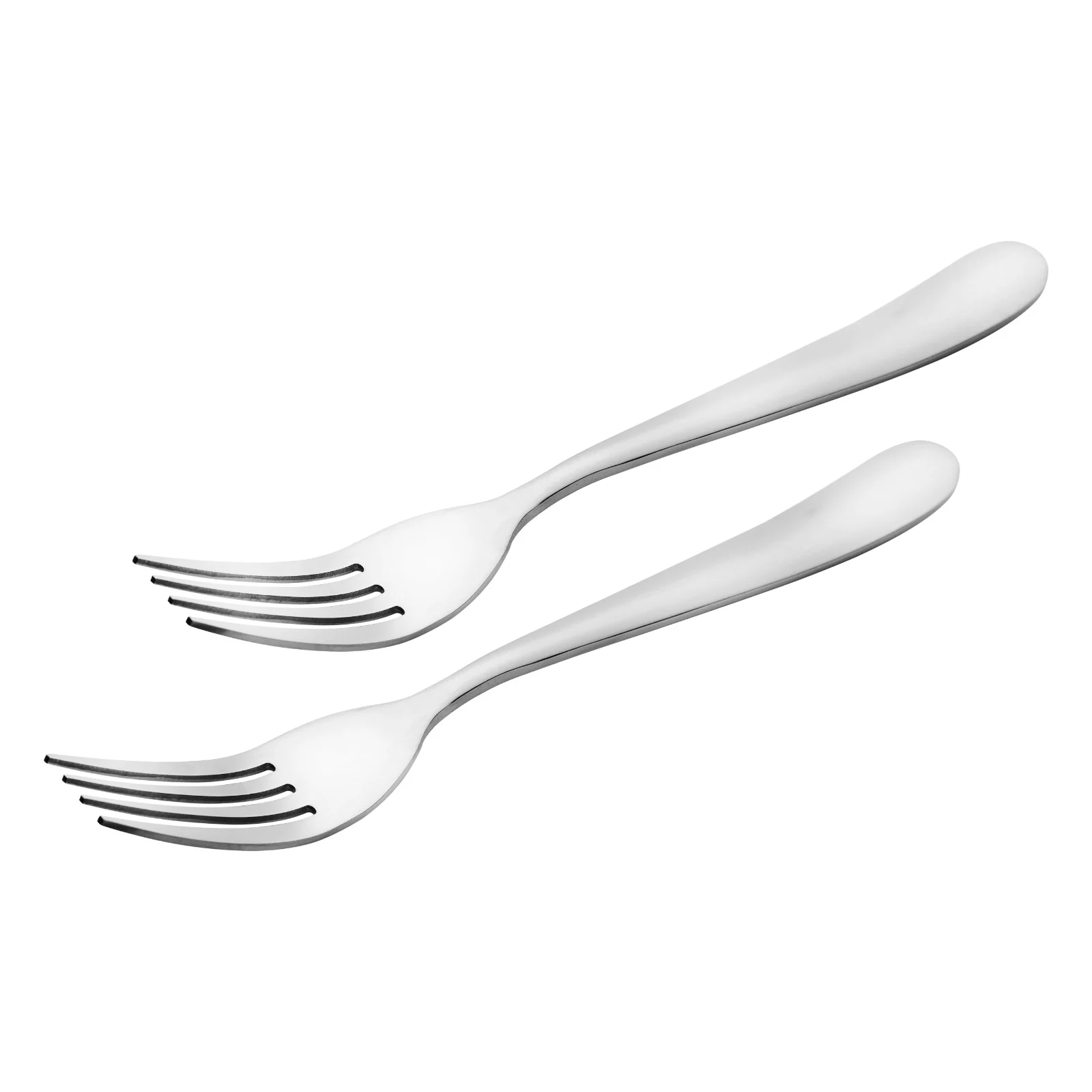 Royalford RF8670 Stainless Steel Dinner Fork Set | 2 Pcs Mirror Finish Dishwasher Safe Table Forks | High Grade Steel Ergonomic Design | Stain Resistant Cutlery