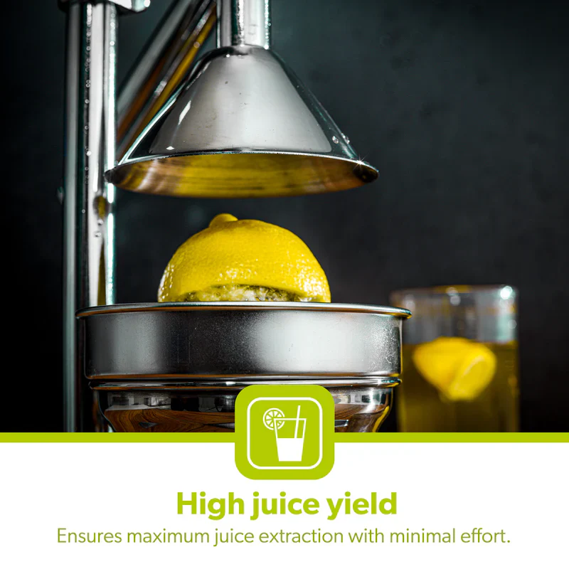 Royalford RF8674 Citrus Juicer | Heavy-Duty Iron Base | Stainless Steel Juice Cup & Strainer | Aluminum Handle Manual Lever Juicer for Smooth & Fresh Extraction - Image 5