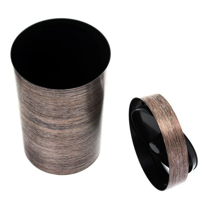 Royalford RF8693 8L Dust Bin - Swing top Lid, Durable Design, Unique Wood Finishing and Polymer Material - Trash Bin Perfect for Home or Office Use - Easy to Clean, Smooth Polishing Surface & Stylish Design - Image 4
