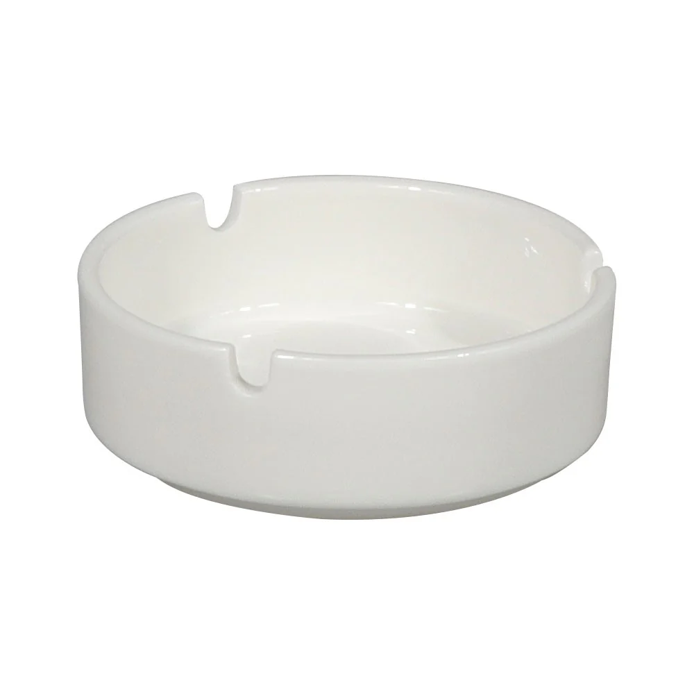 Royalford RF8771 Porcelain Ash Tray | 3.5 Inch Elegant White Ashtray for Home, Hotel, Café & Office Use | Premium Glazed Finish | Durable Heat Resistant Design