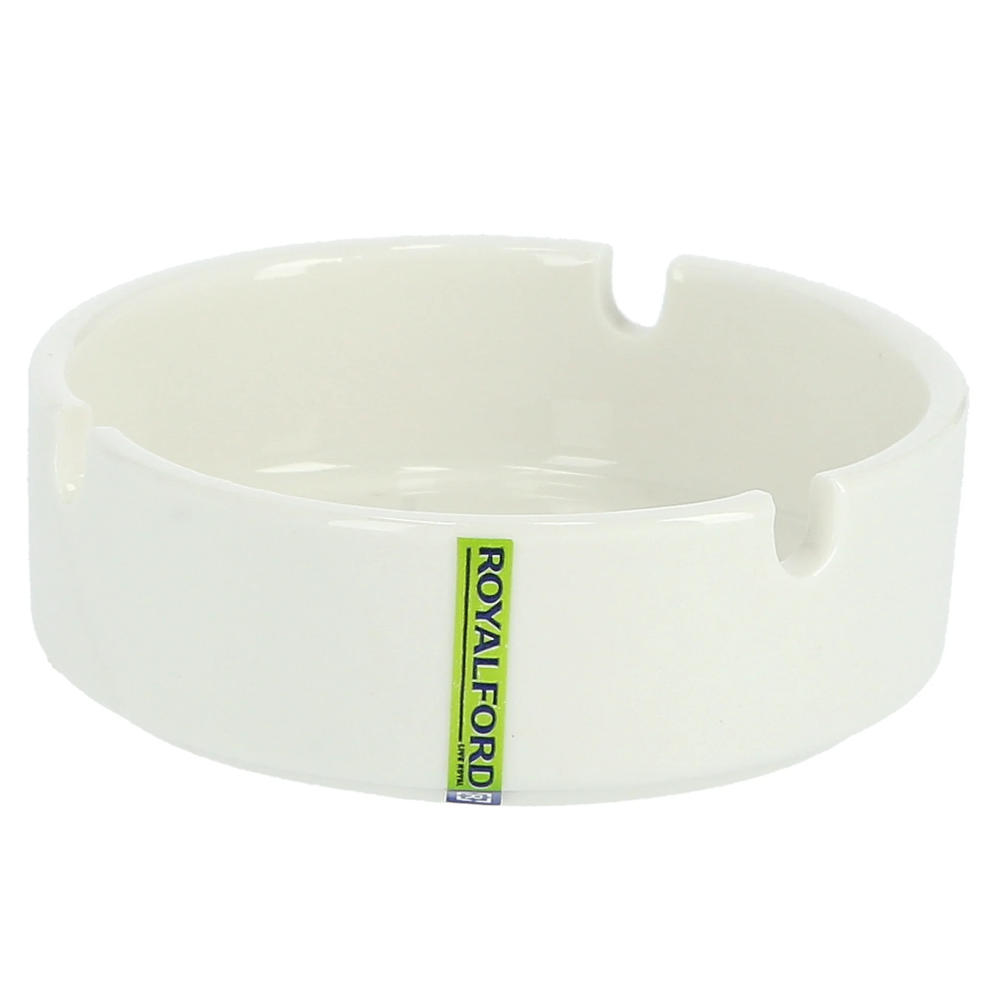 Royalford RF8771 Porcelain Ash Tray | 3.5 Inch Elegant White Ashtray for Home, Hotel, Café & Office Use | Premium Glazed Finish | Durable Heat Resistant Design - Image 2