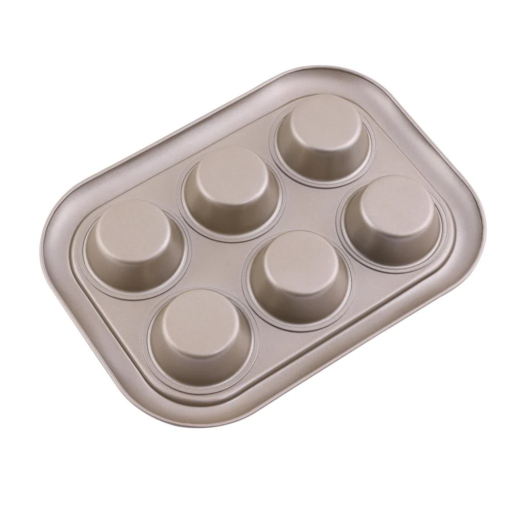 Royalford RF8792 6 Cups Muffin Pan | Premium Non-Stick Oven Safe Bakeware Tray for Cupcakes & Muffins | Even Heat Distribution | Easy Food Release Durable Baking Pan - Image 3