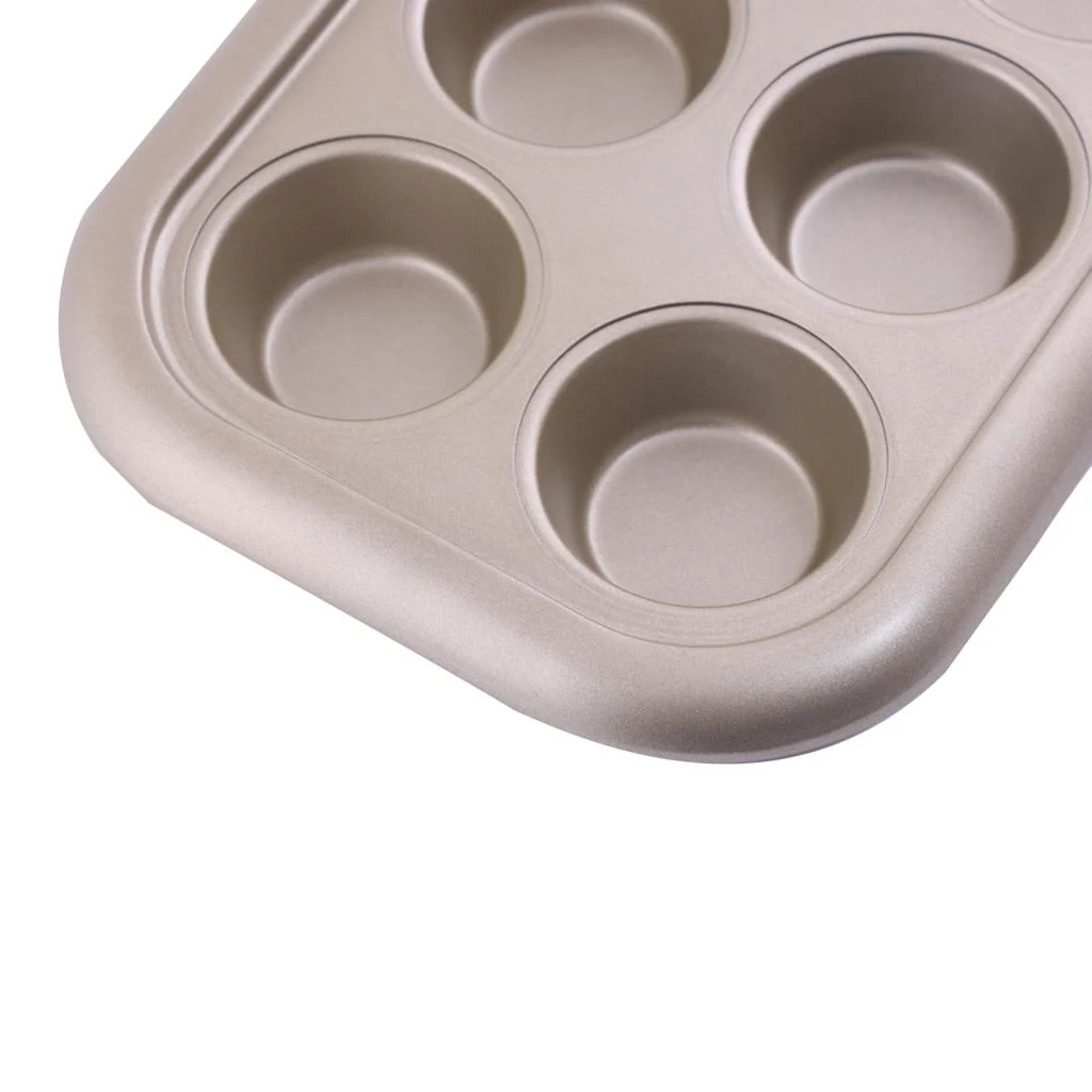 Royalford RF8792 6 Cups Muffin Pan | Premium Non-Stick Oven Safe Bakeware Tray for Cupcakes & Muffins | Even Heat Distribution | Easy Food Release Durable Baking Pan - Image 4