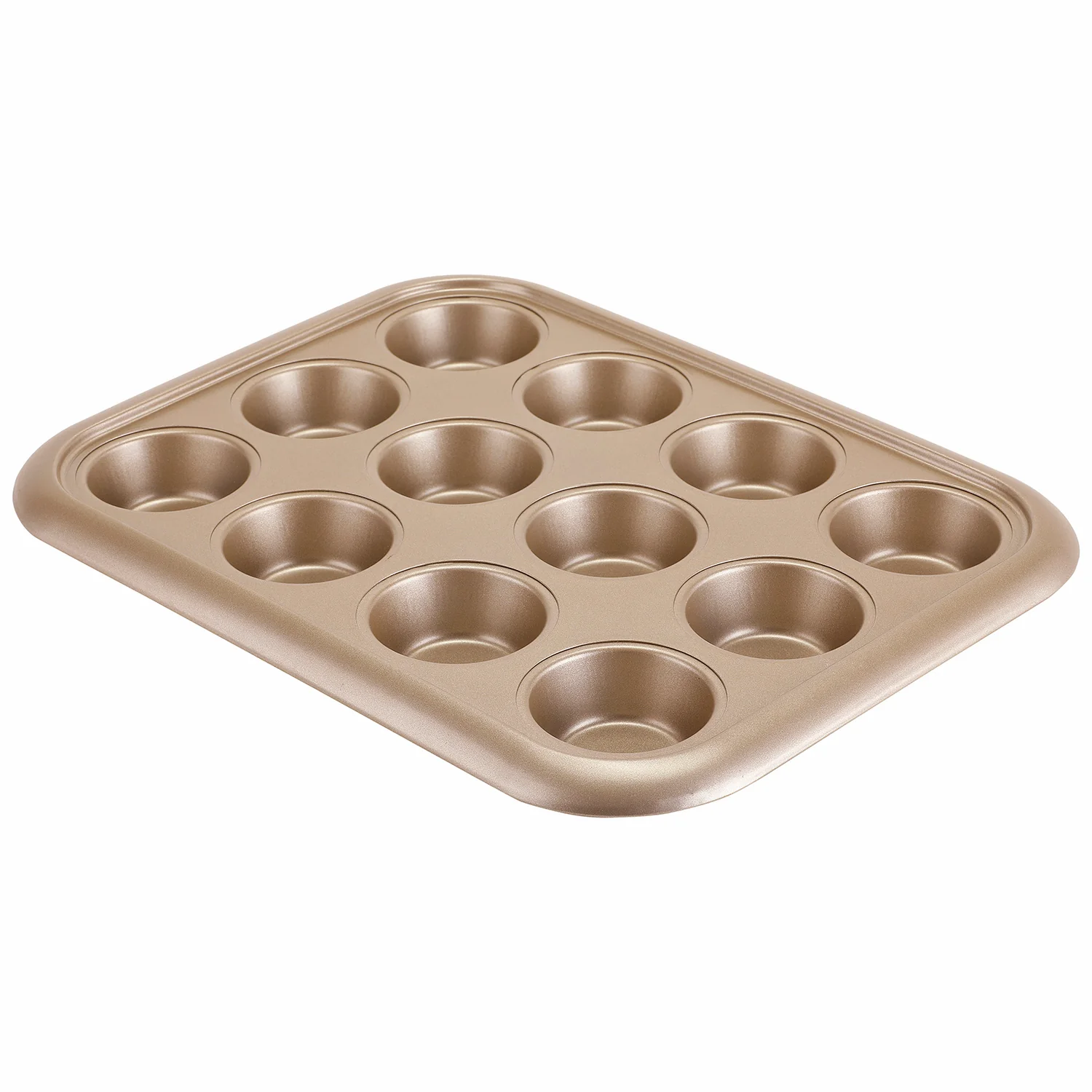 Royalford RF8793 12 Cups Muffin Pan | Premium Non-Stick Oven Safe Bakeware Tray for Cupcakes, Muffins Etc | Even Heat Distribution | Easy Food Release Durable Baking Pan - Image 2