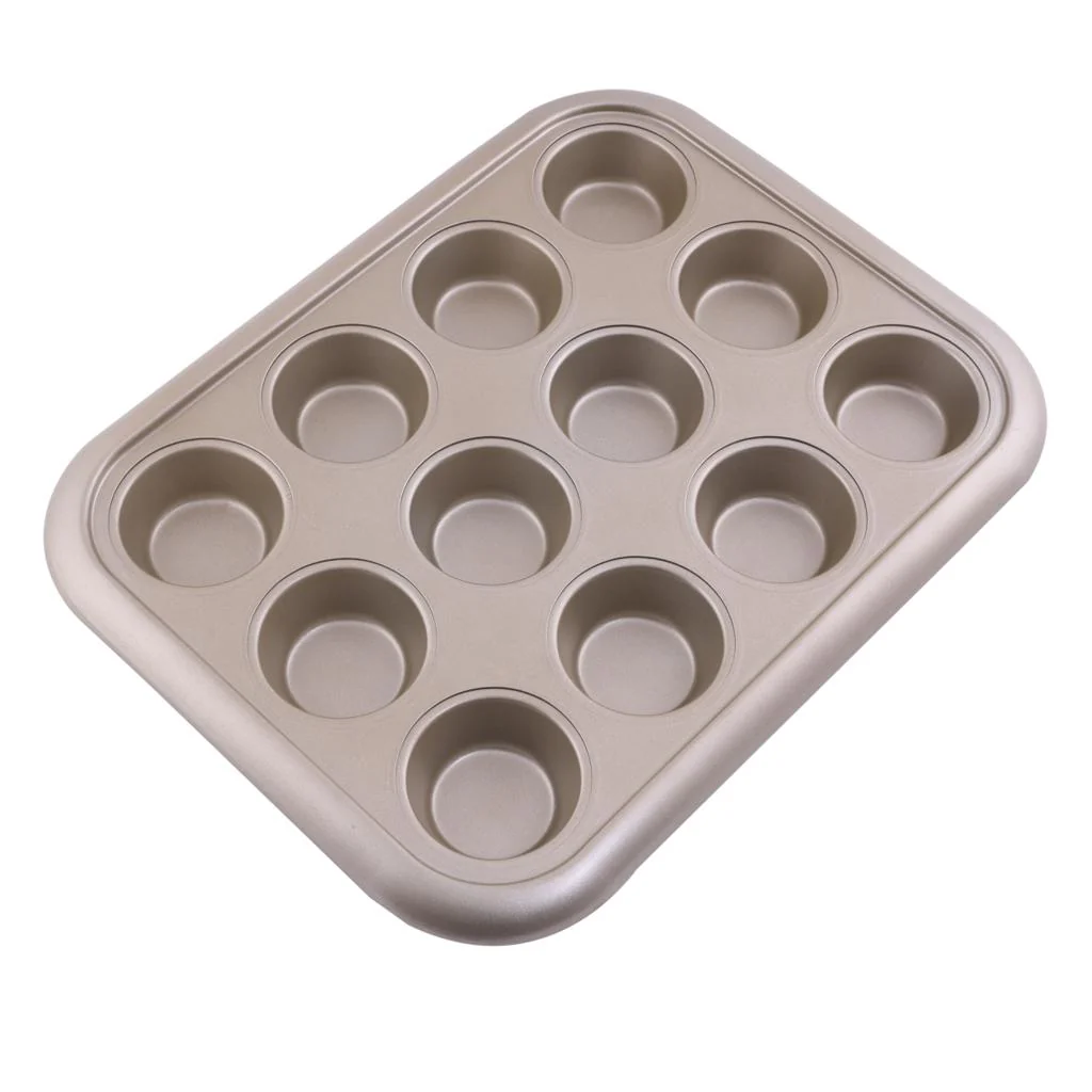 Royalford RF8793 12 Cups Muffin Pan | Premium Non-Stick Oven Safe Bakeware Tray for Cupcakes, Muffins Etc | Even Heat Distribution | Easy Food Release Durable Baking Pan - Image 3