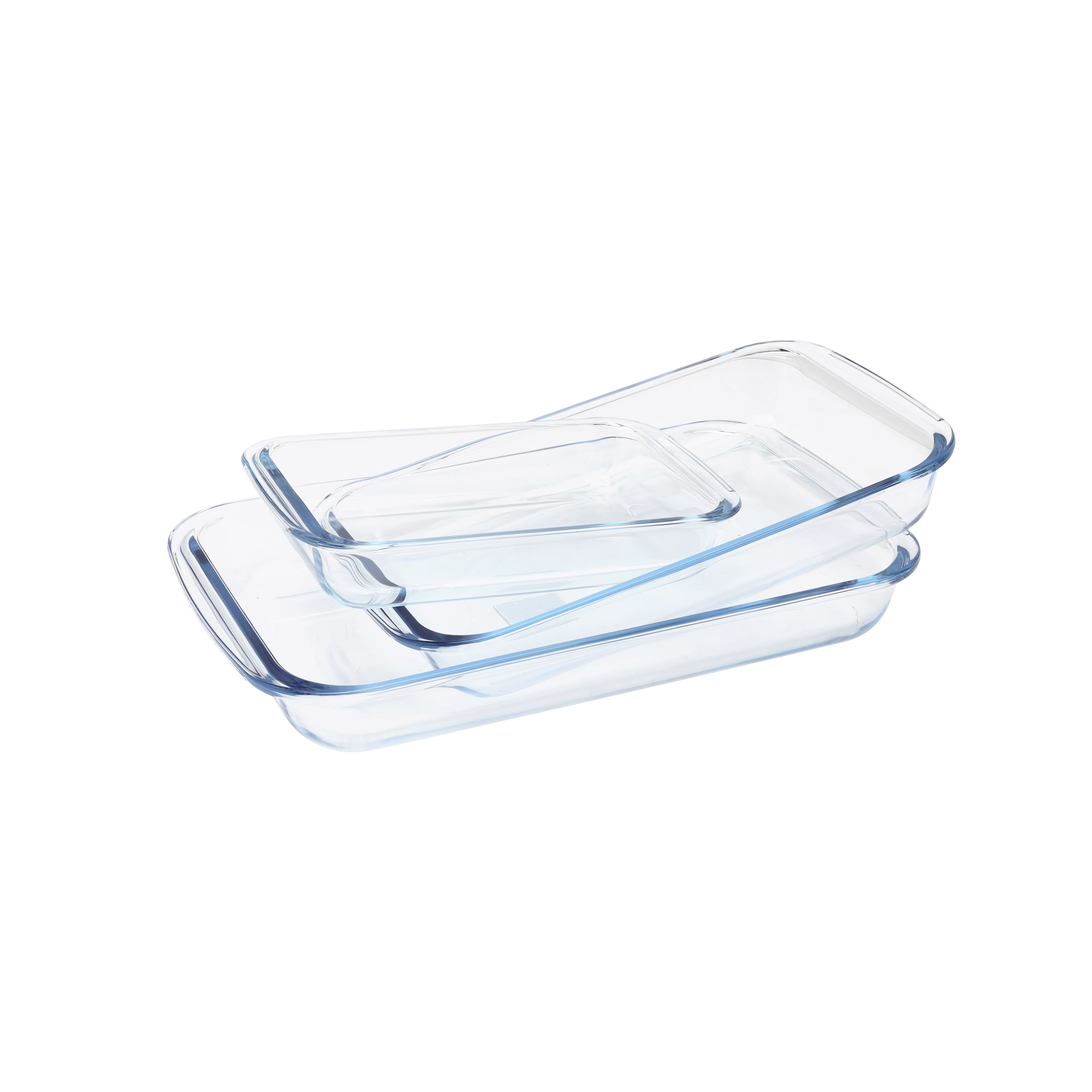 Royalford RF8802 Borosilicate Glass Baking Tray Set | 3PCS Rectangular Bakeware | Oven Safe | Durable Microwave, Freezer and  Dishwasher Safe Cooking Serving Trays - Image 2