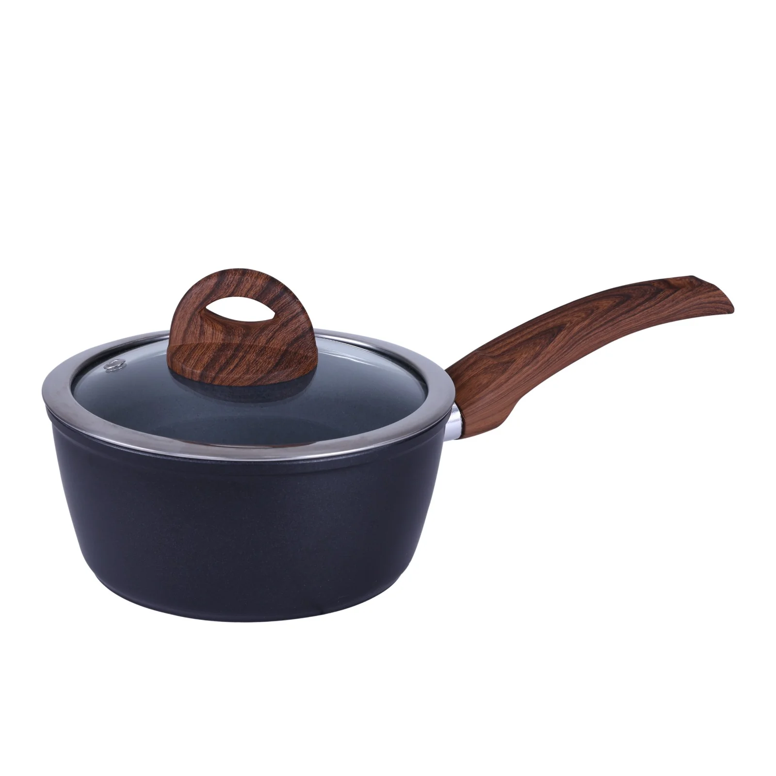Royalford RF8904 9 PCS Delight Cookware Set | Forged Aluminium Marble Coated Non Stick Cookware | Induction Bottom and Tempered Glass Lids for Even Heat Distribution - Image 3