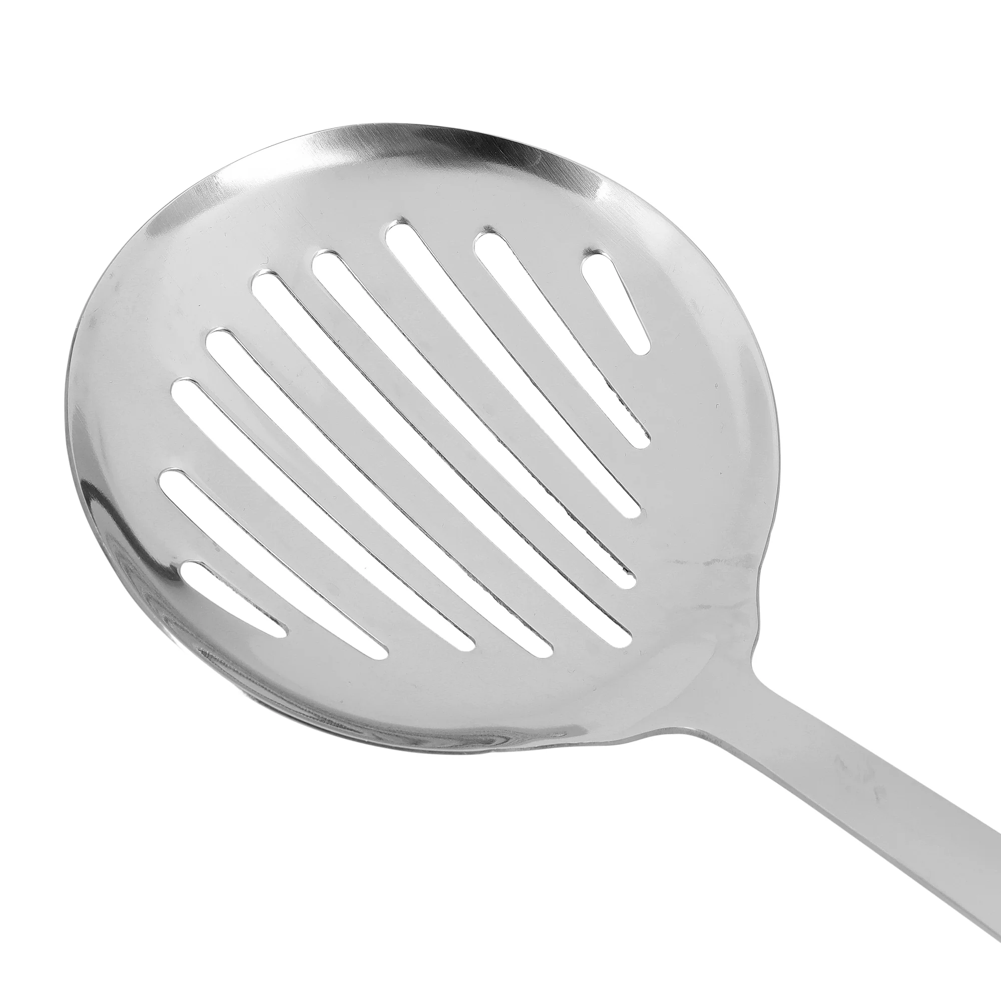 Royalford RF8913 Stainless Steel Skimmer | Ergonomic ABS Handle | Durable Design | Dishwasher Safe Slotted Spoon for Frying, Straining, Draining & Everyday Cooking Use - Image 4