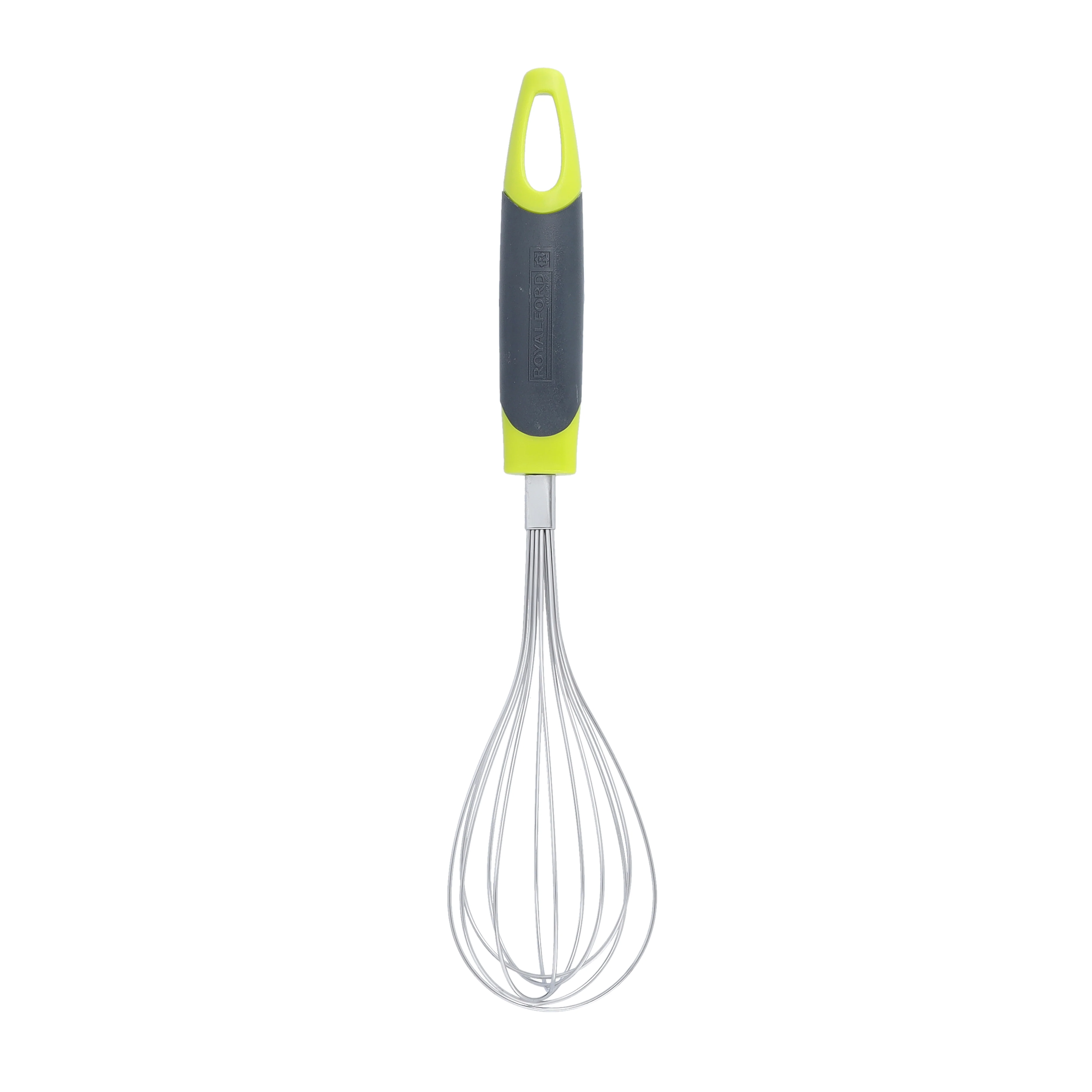 Royalford RF8918 Stainless Steel Whisk | Ergonomic ABS Handle| Durable Rust Resistant Wires | Non Slip Grip | Easy Manual Mixing & Beating Tool for Eggs, Batter Etc