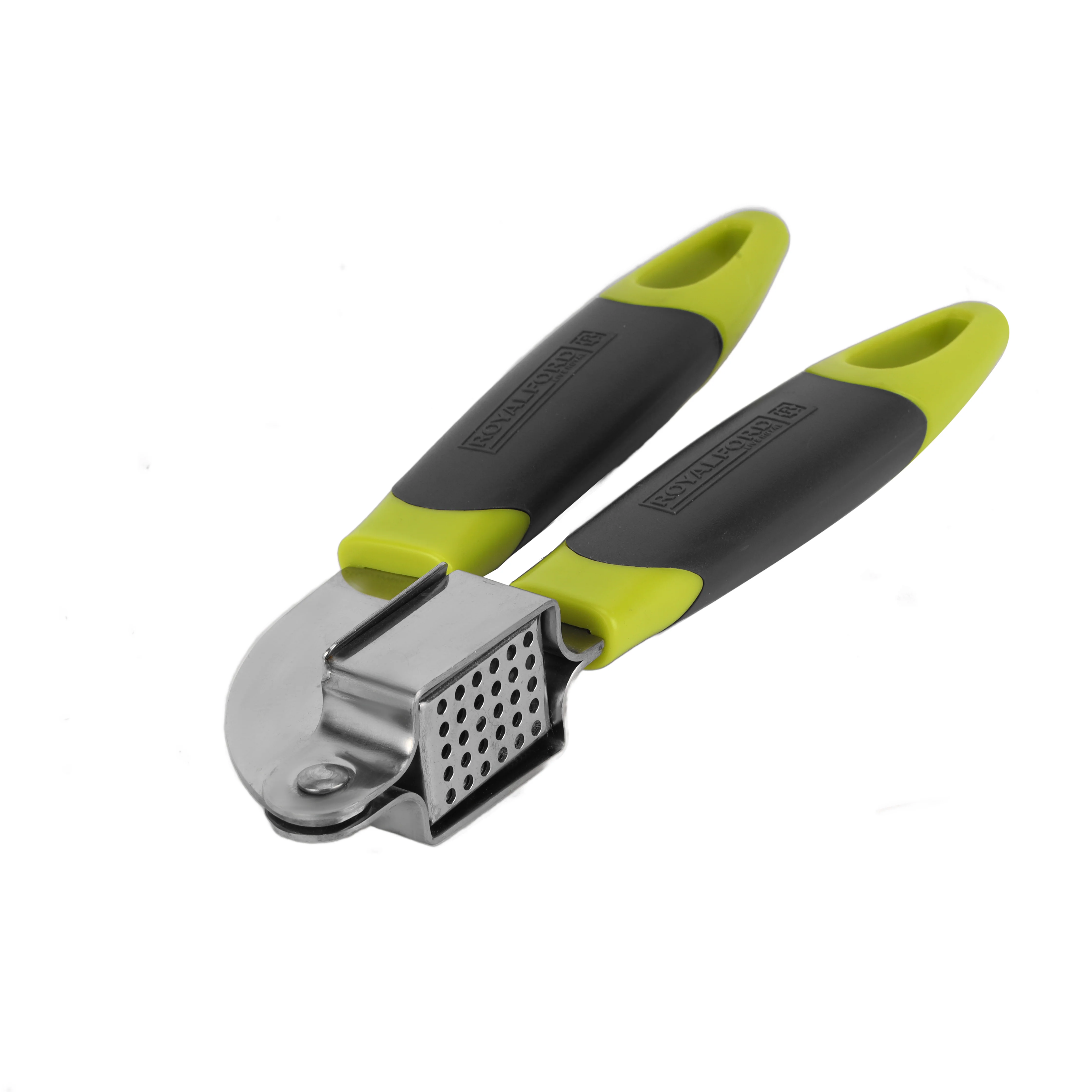Royalford RF8928 Stainless Steel Garlic Press | Ergonomic ABS Handle | Durable Manual Garlic Crusher | Dishwasher Safe | Easy Grip Kitchen Tool for Daily Cooking Use