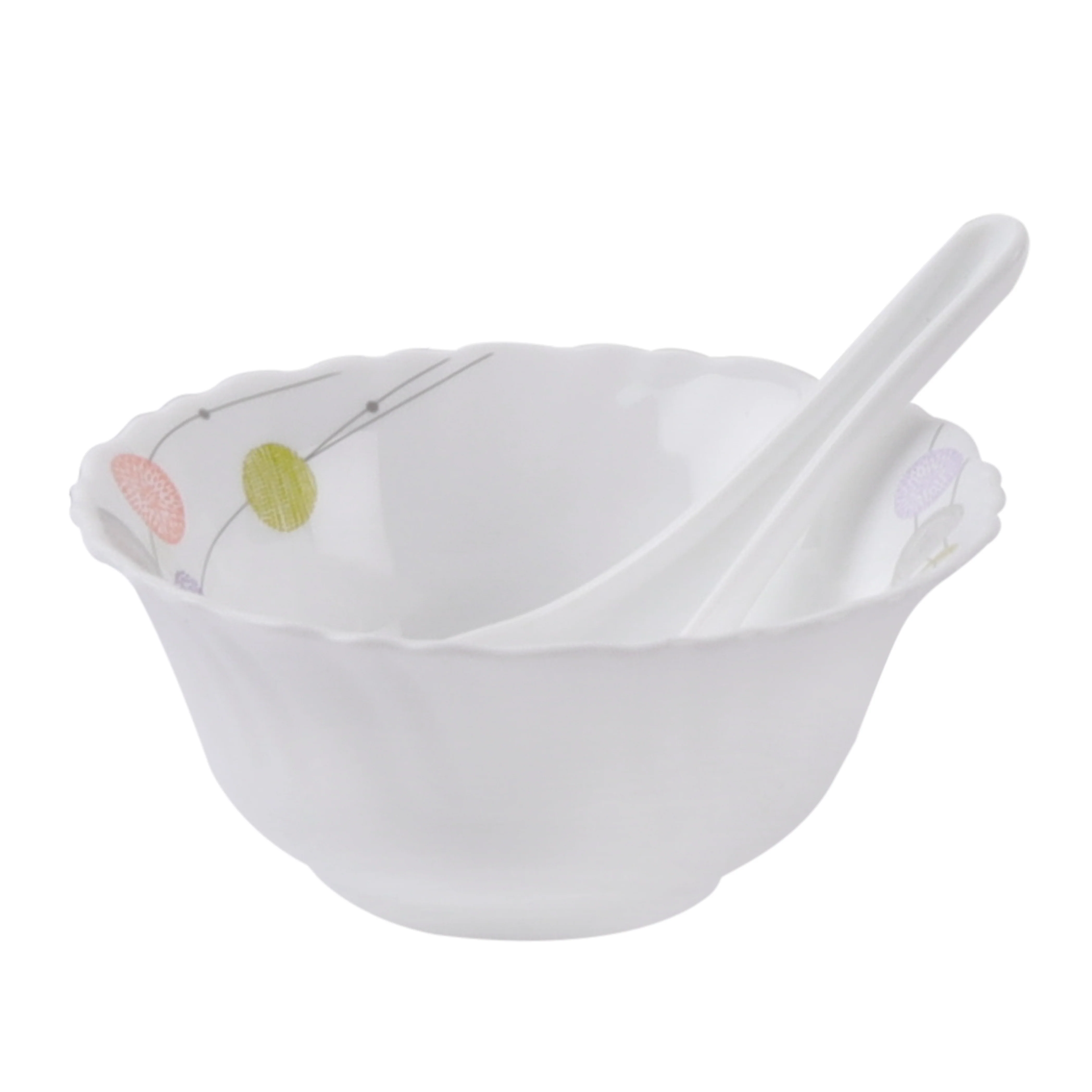 Royalford RF8984 Opalware Dinner Set 34Pcs | Elegant Floral Design Dining Collection | Lightweight| Chip-Resistant Opal Glass Plates & Bowls |Freezer-Safe Tableware Set - Image 4
