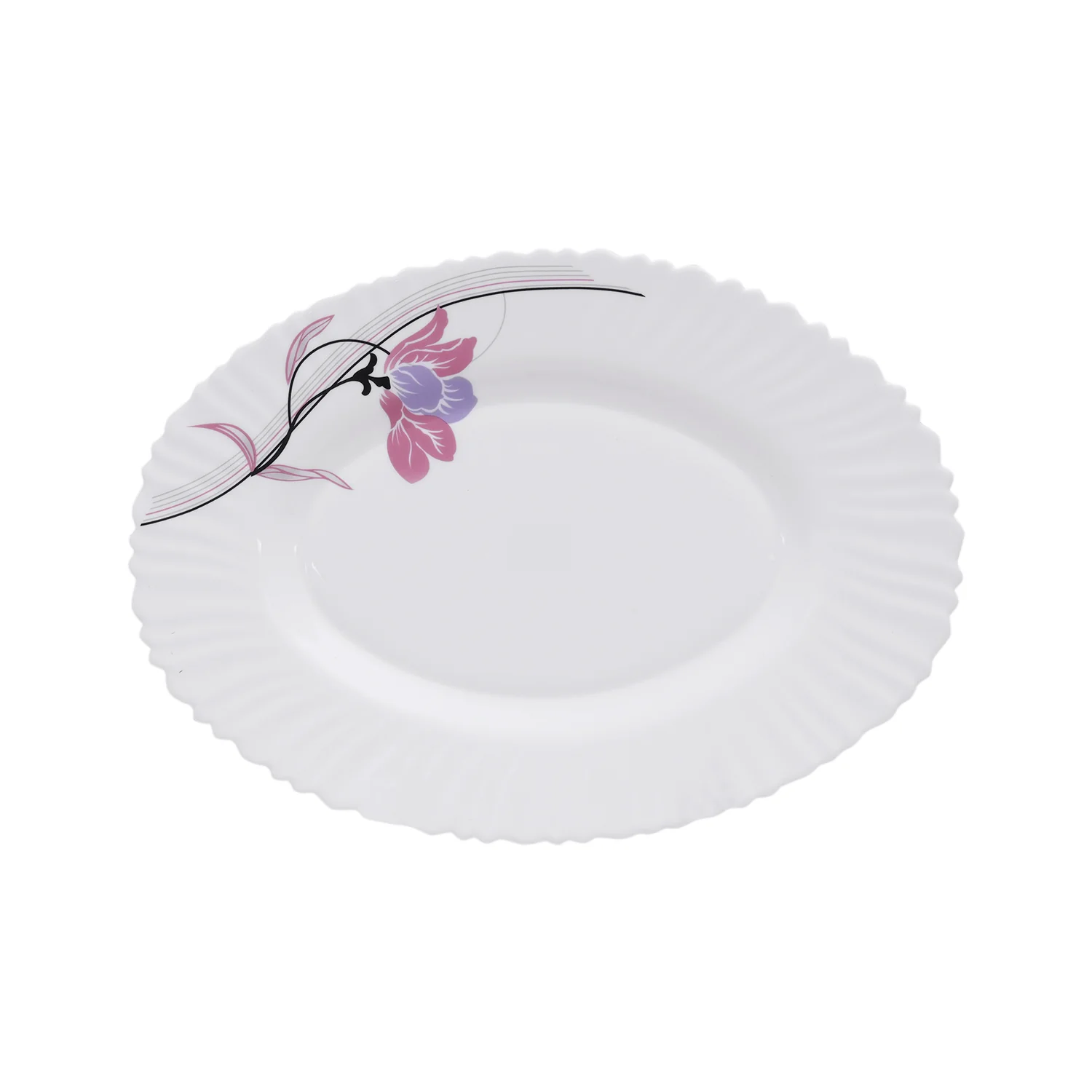 Royalford RF8986 34 Pcs Opalware Dinner Set | Premium Floral Designed Tableware Collection  | Lightweight, Chip-Resistant Plates & Bowls| Durable & Elegant Serveware Set - Image 4
