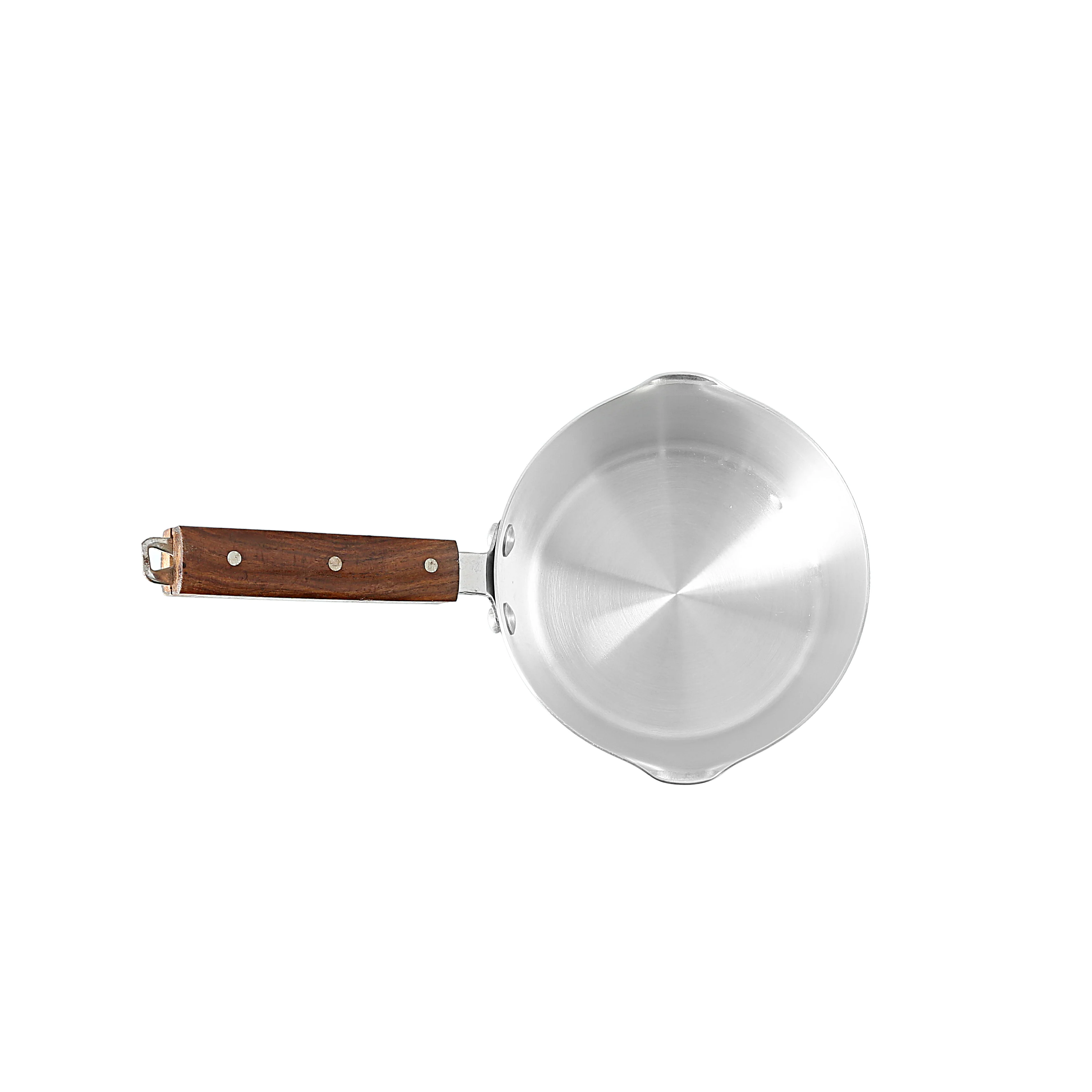 Royalford RF8991 Aluminium Milk Pan | Wooden Handle 6 Inch | 100% Food-Grade Virgin Aluminium | Fast Even Heating | Easy Pour Spout | Durable Daily Use Milk Boiling Pan - Image 3
