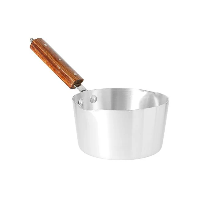 Royalford RF8992 7 Inch Milk Pan | Virgin Aluminium Milk Pan with Strong Wooden Handle | 100 Percent Food Grade Cookware for Boiling Milk ,Tea & Water| Daily Kitchen Use - Image 3