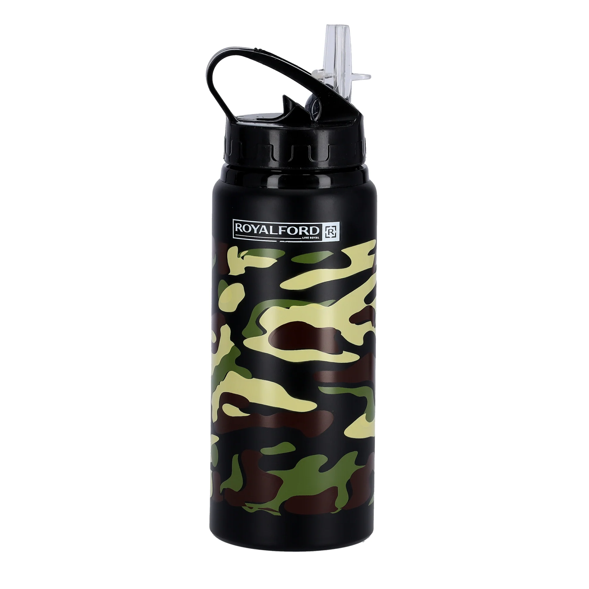 Royalford RF9361BK Sport Bottle 600ml | Stainless Steel Hot & Cold Insulated Water Bottle | Leak Resistant Lid | Portable Design for Gym, Travel, Office & Outdoor Use - Image 2
