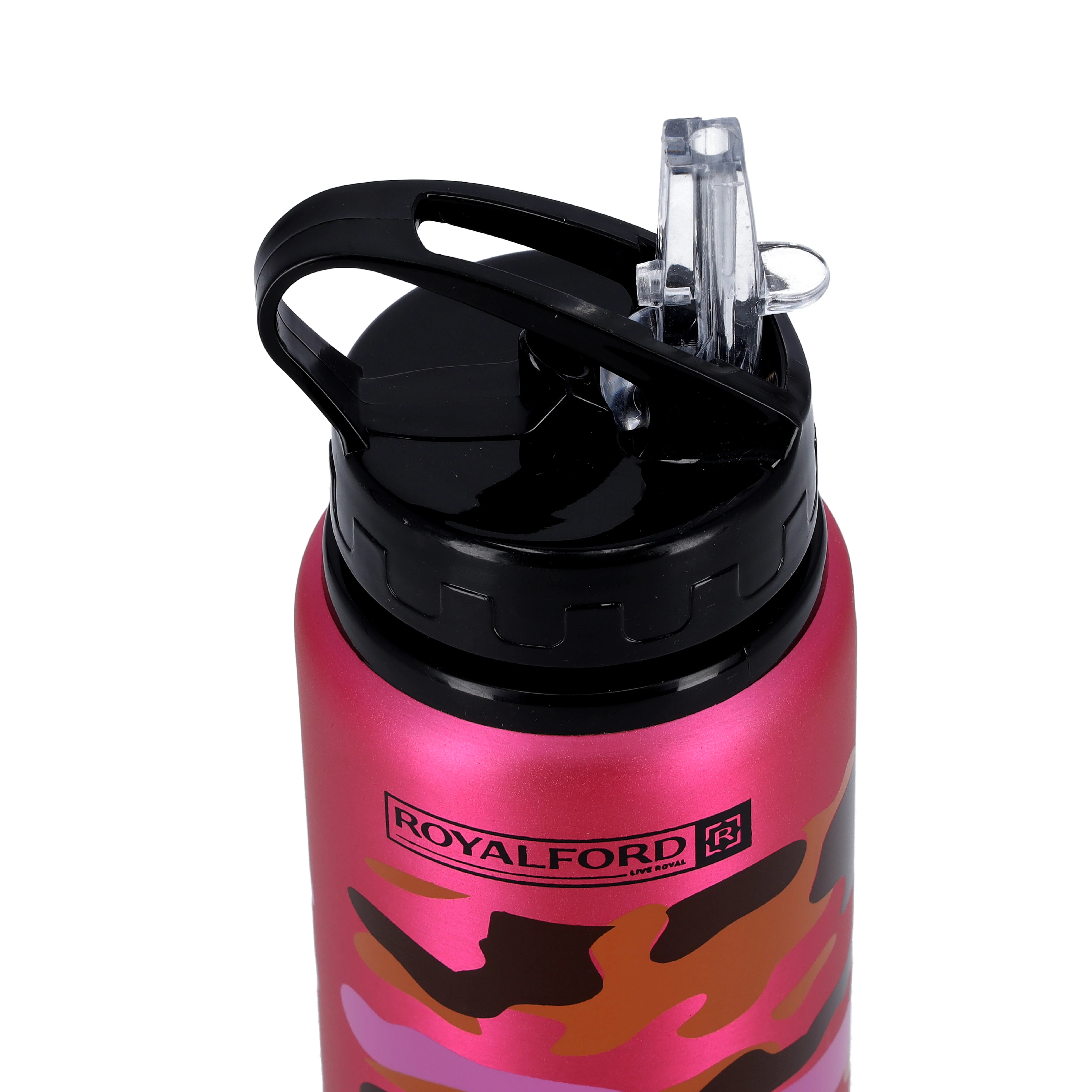 Royalford RF9361PN Sport Bottle 600ml | Stainless Steel Hot & Cold Insulated Water Bottle | Leak Resistant Lid | Portable Design |  Perfect for Gym, Travel & Office - Image 5