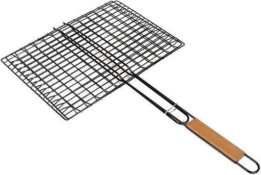 Royalford RF9393 Barbecue Grill Basket | 40×30cm Size | Durable Metal BBQ Grill | Heat Resistant Wooden Handle |Perfect  for Outdoor Barbecue Cooking and Camping Use - Image 3
