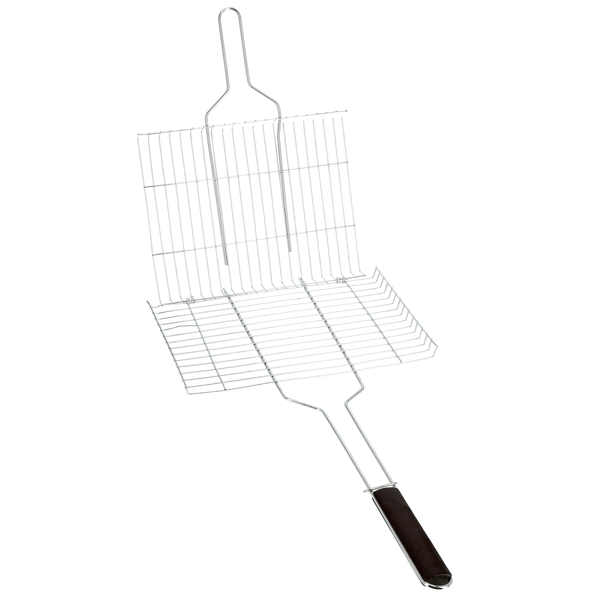 Royalford RF9396 Barbecue Grill 36×25cm | Metal BBQ Grill Basket with Heat-Resistant Wooden Handle | Perfect for Grilling Fish, Meat, Vegetables, Outdoor BBQ Cooking - Image 2