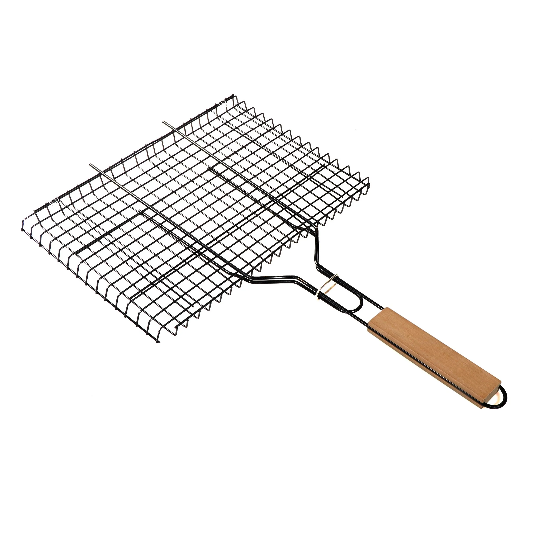 Royalford RF9396 Barbecue Grill 36×25cm | Metal BBQ Grill Basket with Heat-Resistant Wooden Handle | Perfect for Grilling Fish, Meat, Vegetables, Outdoor BBQ Cooking - Image 3