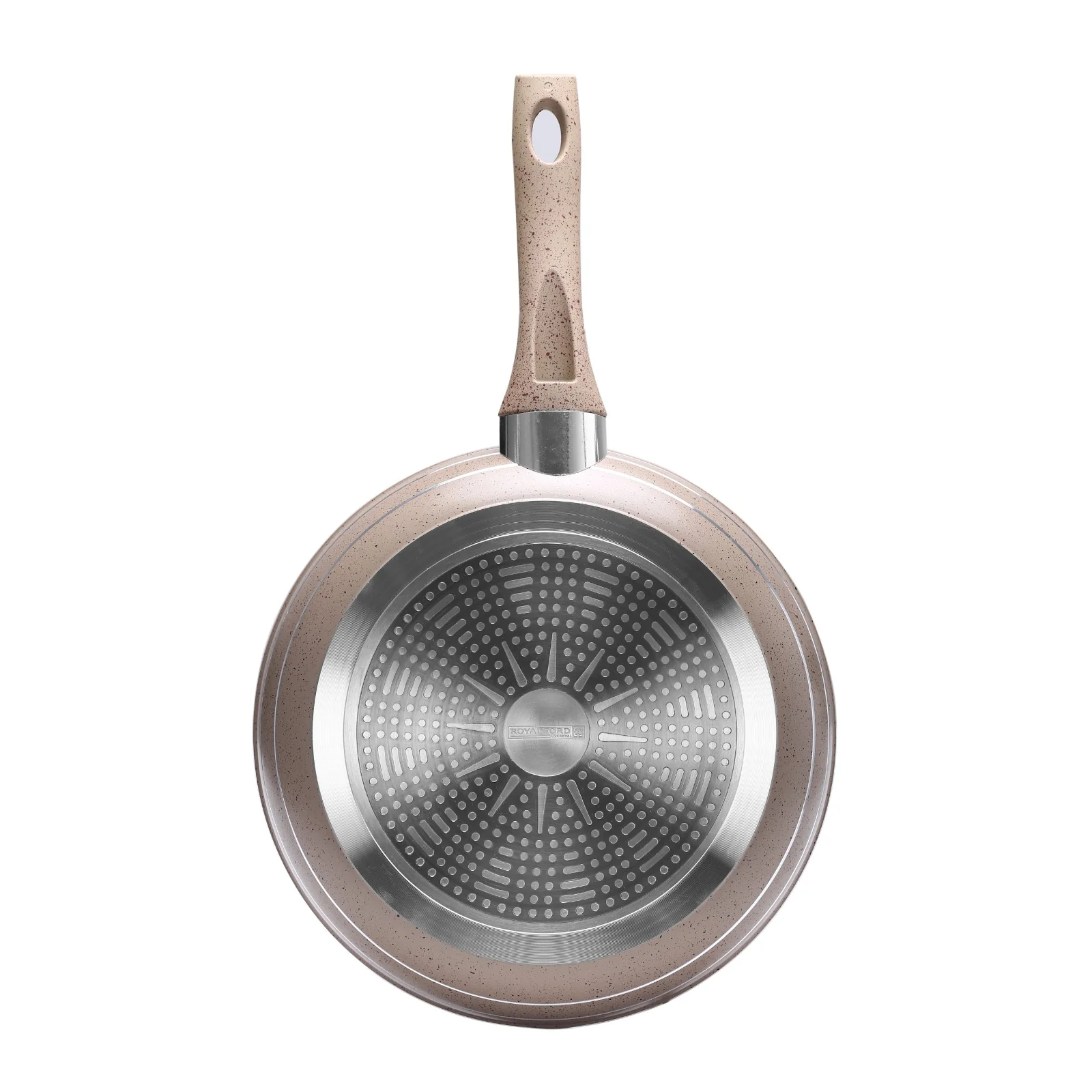 Royalford RF9466BGE Smart Granite Series Frypan | Forged Aluminium Granite Coated Induction Compatible Frying Pan | Soft Touch Handle | Perfect for Healthy Cooking - Image 4