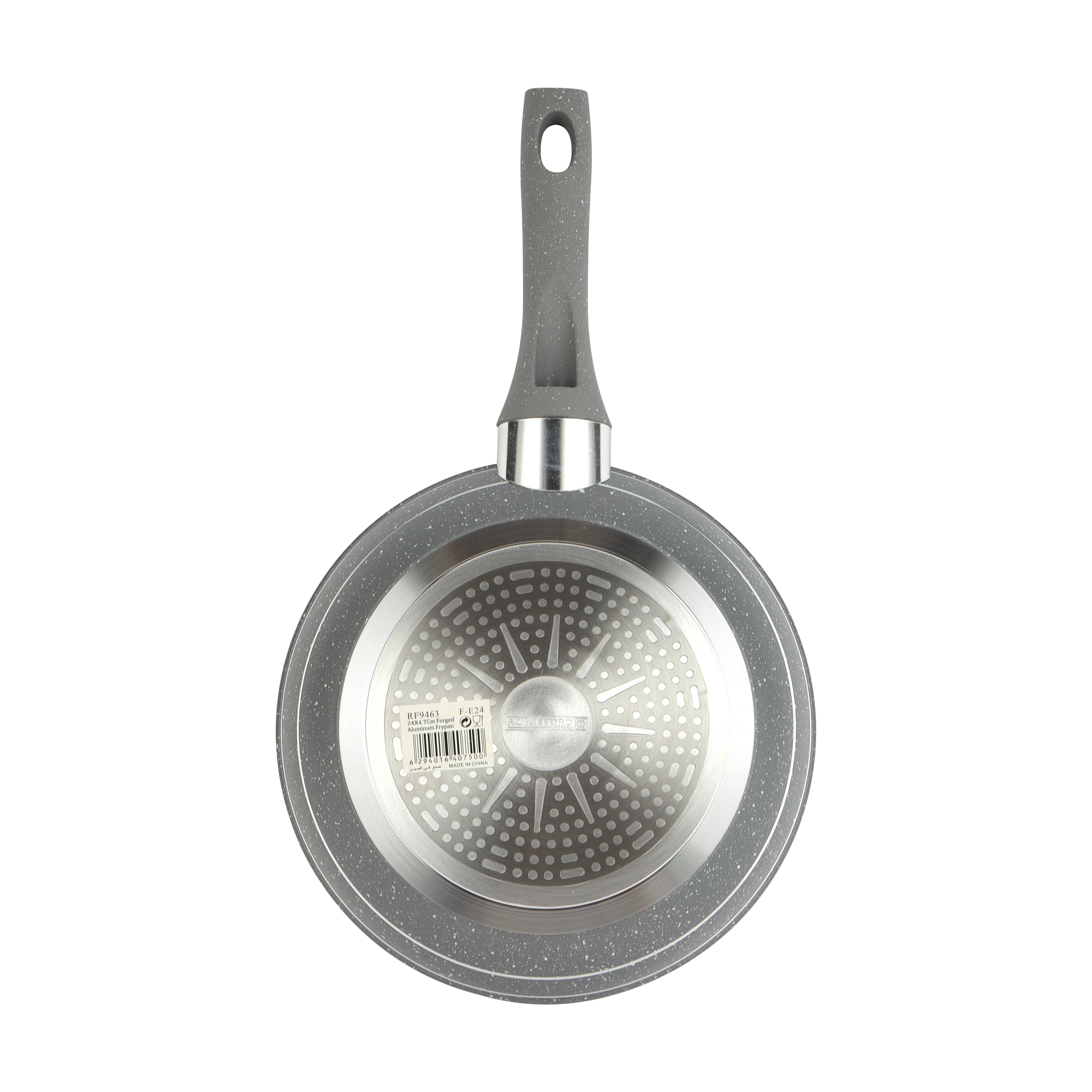 Royalford RF9463 Smart Frypan 24cm |  Forged Aluminium Marble Coated Induction Compatible Frying Pan |  Soft Touch Heat Resistant Handle | Perfect for Healthy Cooking - Image 4