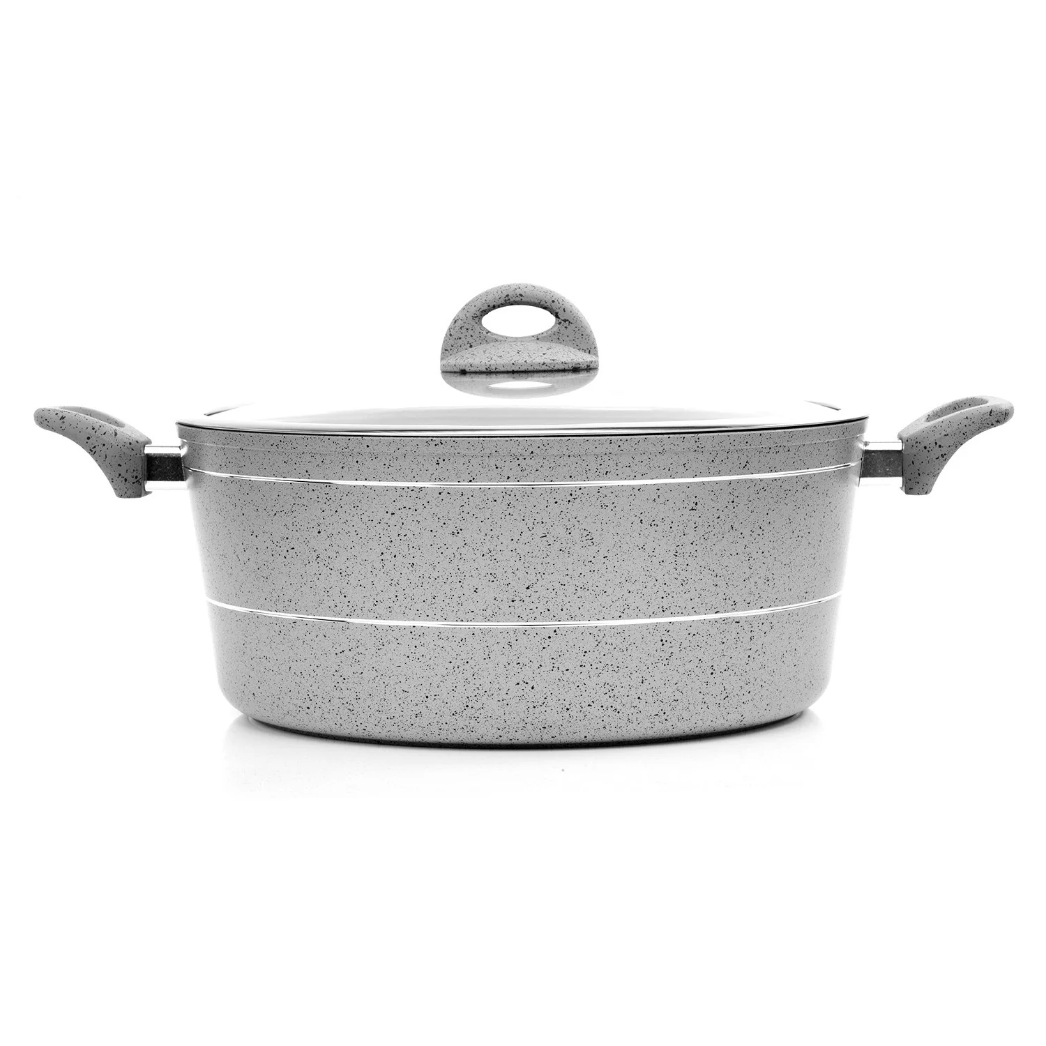 Royalford RF9472 Smart Casserole 32x14cm | Durable Marble Coating | Forged Aluminium Body | 3.8mm Induction Bottom | Soft Touch Handles for Everyday Healthy Cooking - Image 2