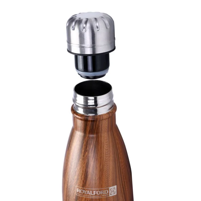 Royalford RF9475 Vacuum Bottle 500ml | Stainless Steel Double Wall Insulation| Premium SS304 Inner | Leak-Resistant Lid| Long-Lasting Hot & Cold Temperature Retention - Image 4