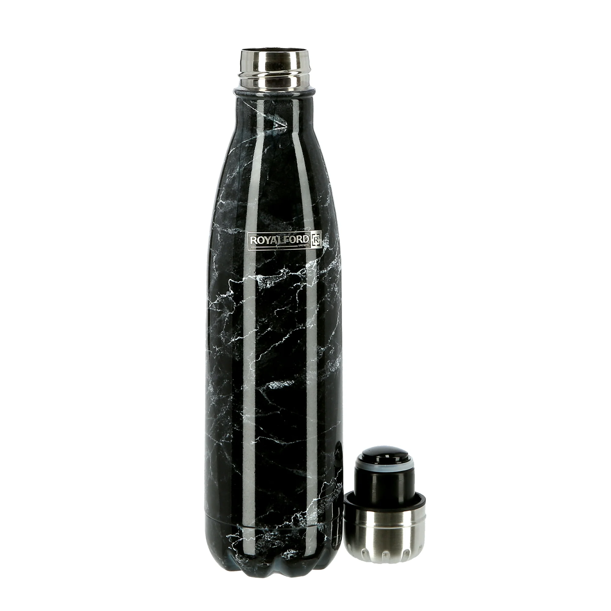 Royalford RF9476 Vacuum Bottle 500ml | Double Wall Stainless Steel Insulated Hot & Cold Flask | 304 Stainless Steel Inner | Leak Resistant & Portable Water Bottle - Image 2