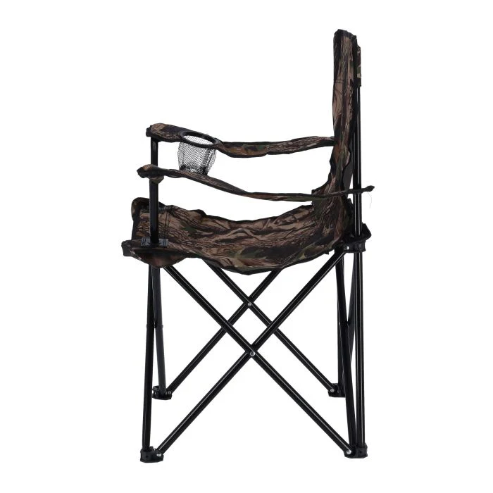 Royalford RF9509 Camping Hair With Carrying Bag Foldable - Compact Foldable, Heavy Duty Frame | Cup Holder, Storage Pocket | Shoulder Travel Bag, Outdoor, Festival, Beach | 265 lbs Capacity (Military Colour) - Image 3