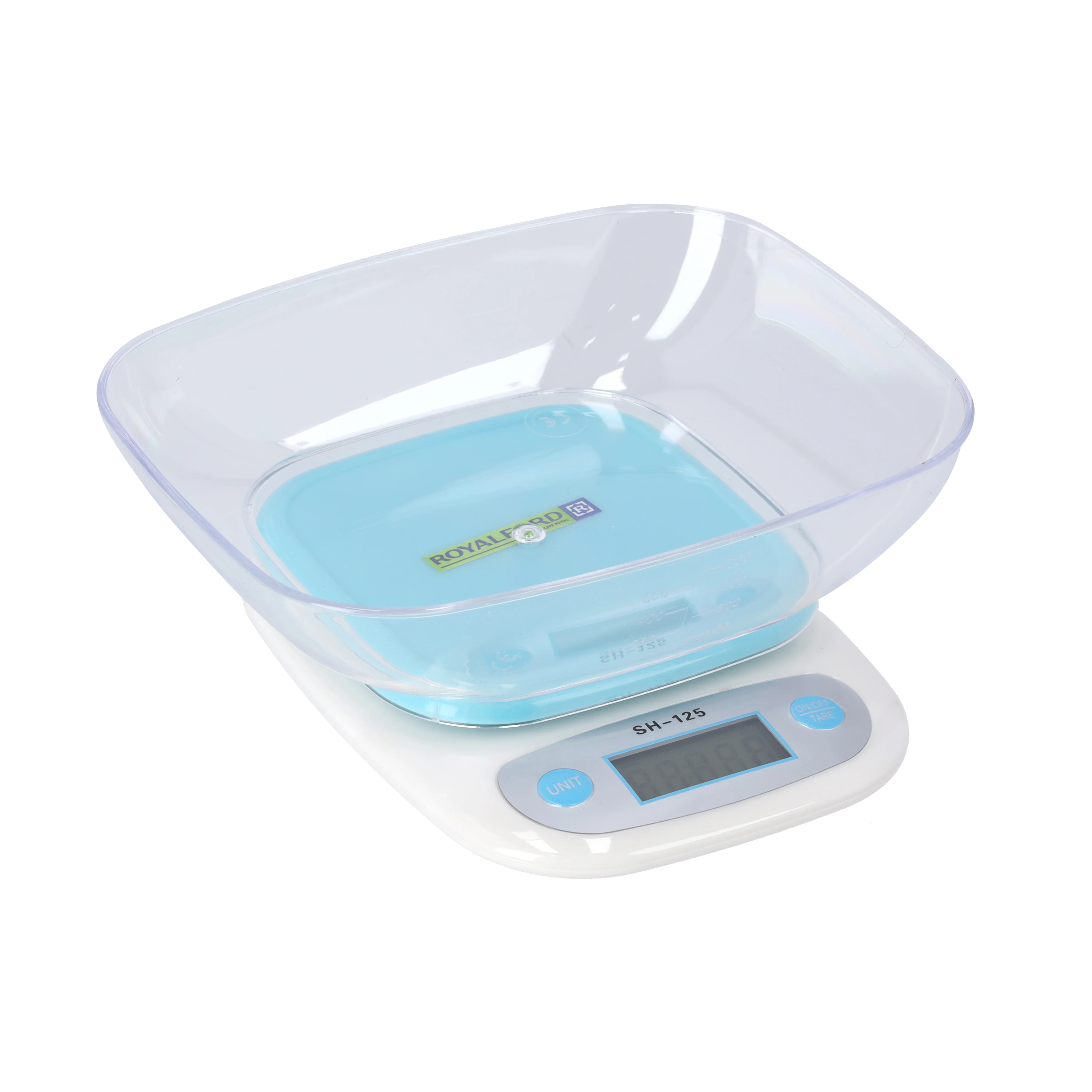 Royalford RF9515 Electronic Kitchen Scale | High Precision Strain Gauge Sensor | Digital Weighing Scale | Transparent Bowl| Multi-Unit Display| Auto-Off Functionality - Image 4