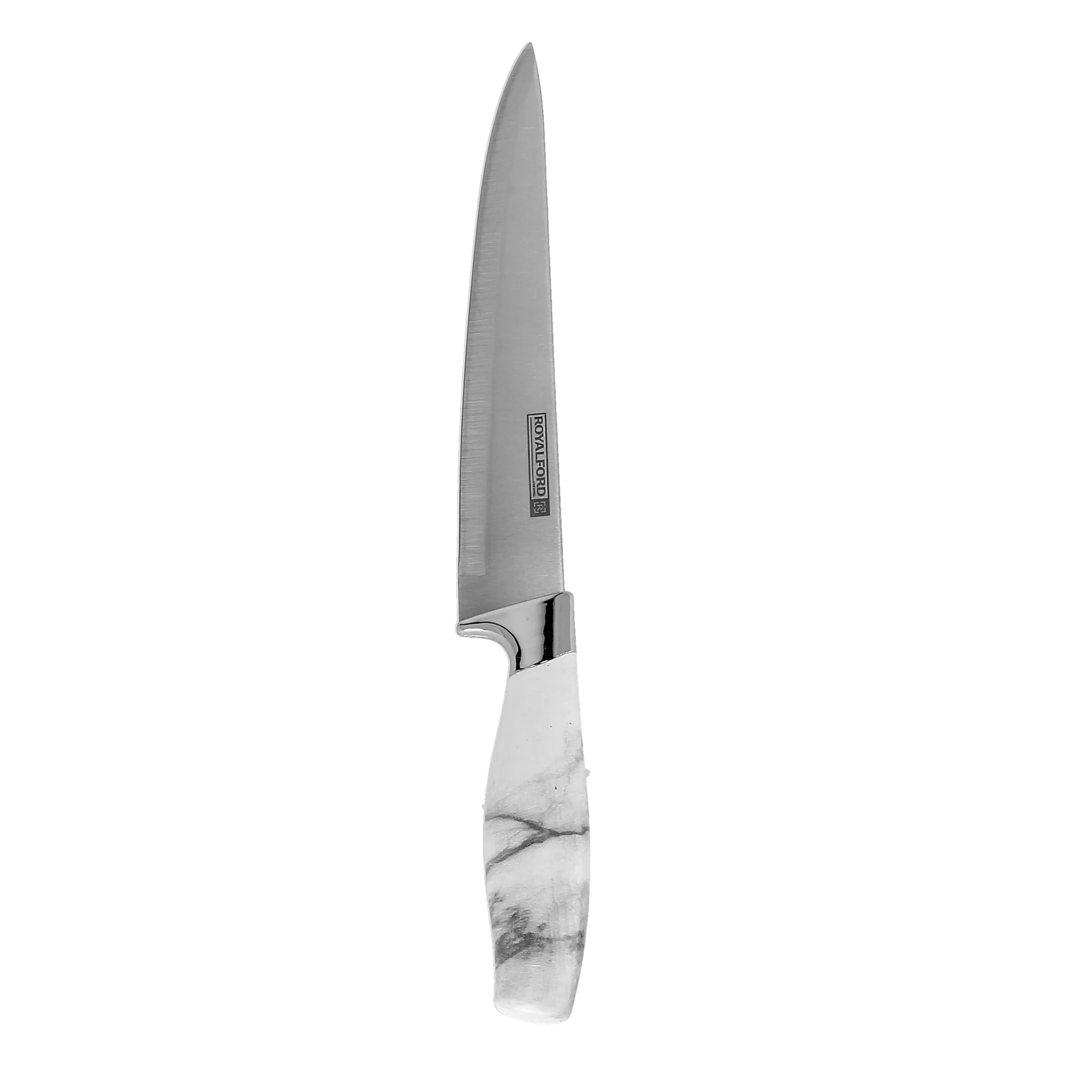 Royalford RF9533 8 Inch Slicer Knife | Marble Design Stainless Steel Blade | Ergonomic Comfortable Handle | Dishwasher Safe Kitchen Knife for Meat, Fish & Vegetables Use - Image 2