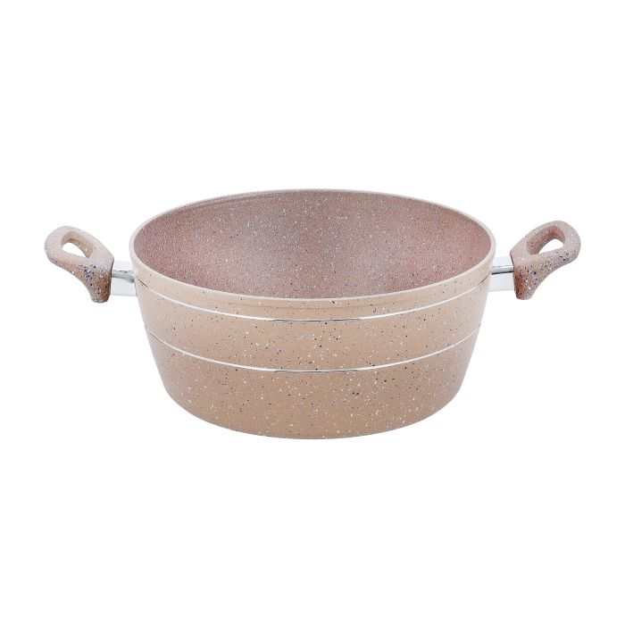 Royalford RF9555BGE Smart Granite Series 9 Pieces Cookware Set with Lids | Forged Aluminium Granite Coating | Induction Compatible | PTFE & PFOA Free |Tempered Glass Lids - Image 5