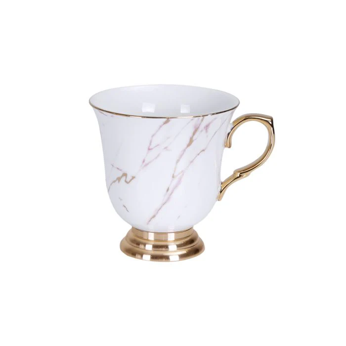 Royalford RF9639 Porcelain 12-Pcs Tea Set | Premium 6 Cups + 6 Saucers Pack | Elegant Scratch & Heat-Resistant Design | Luxury Gift Box for Home, Parties & Daily Use - Image 5