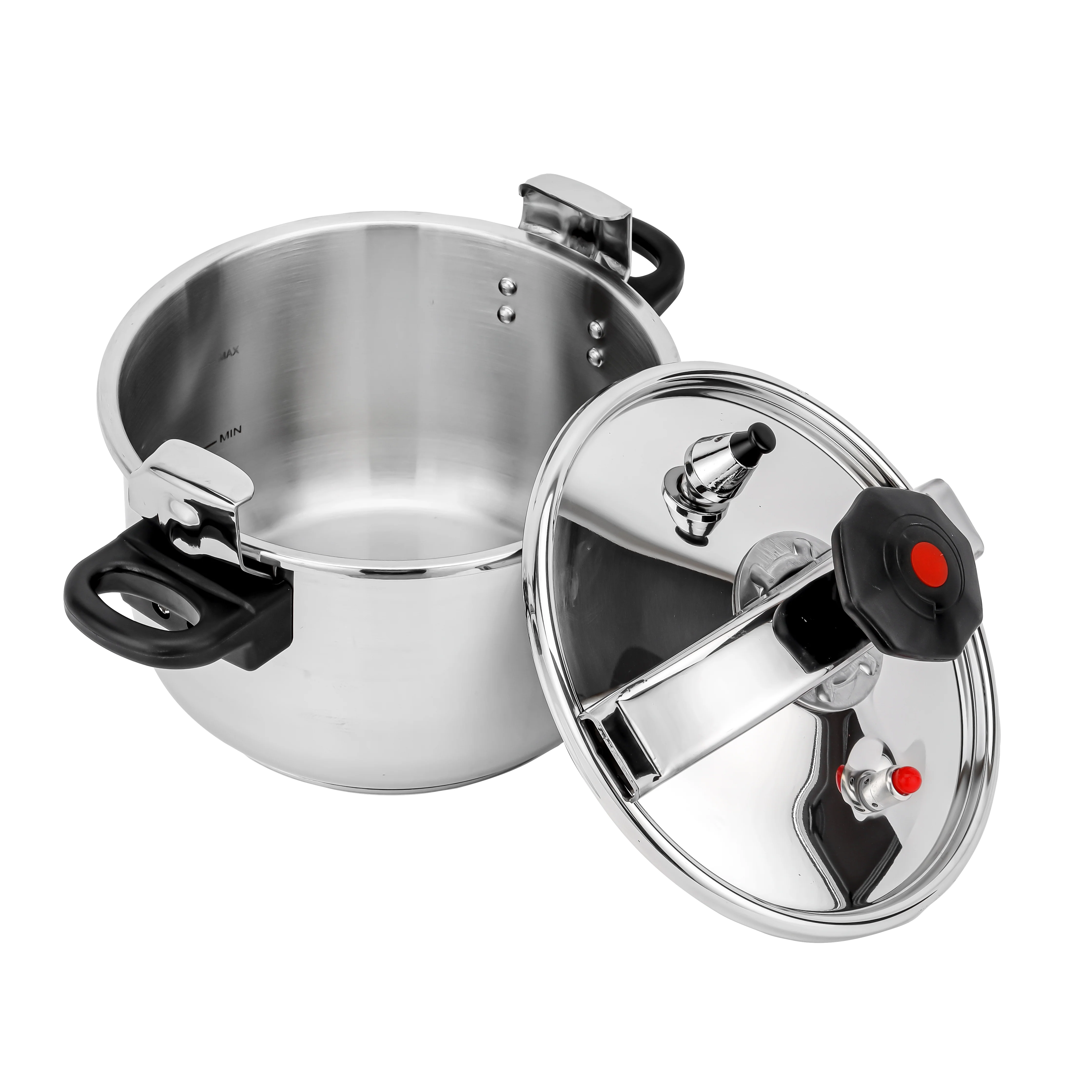 Royalford RF9650 Stainless Steel Pressure Cooker 7 Litre | Family Size Induction Compatible Pressure Cooker | Advanced Multi-Safety Device | Extra Thick Durable Body - Image 3