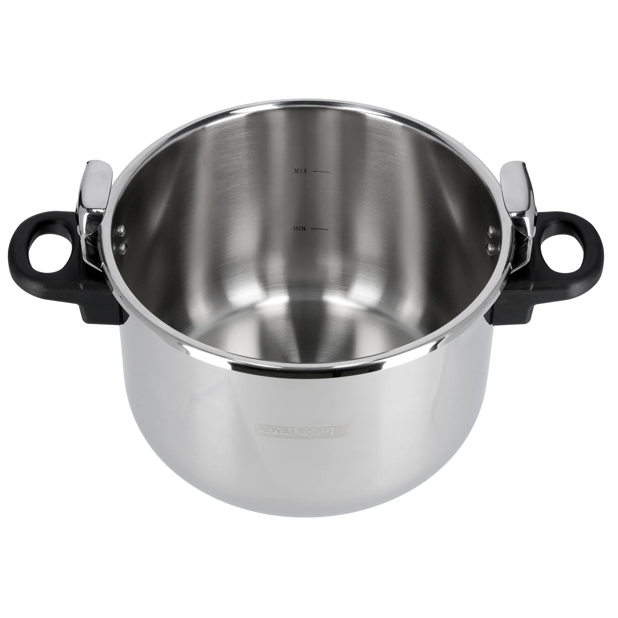 Royalford RF9651 Stainless Steel Pressure Cooker 9 Litre | Family Size Induction Compatible Pressure Cooker | Advanced Multi-Safety Device | Extra Thick Durable Body - Image 4