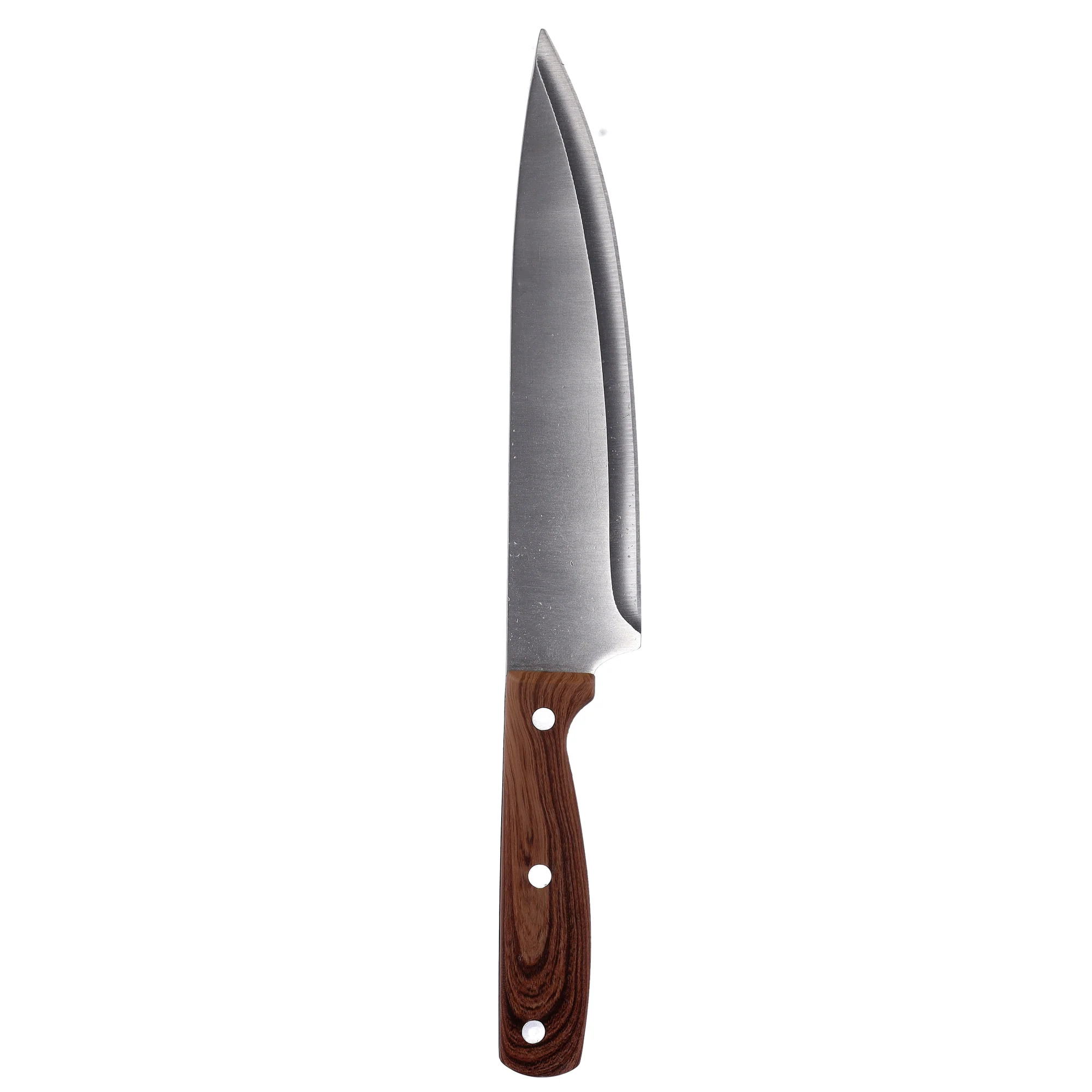 Royalford RF9659 8 Inch Stainless Steel Chef Knife | Wood Finish Handle | Sharp Professional Kitchen Cutting Knife for Chopping Slicing Dicing Meat, Fish &  Vegetables - Image 3