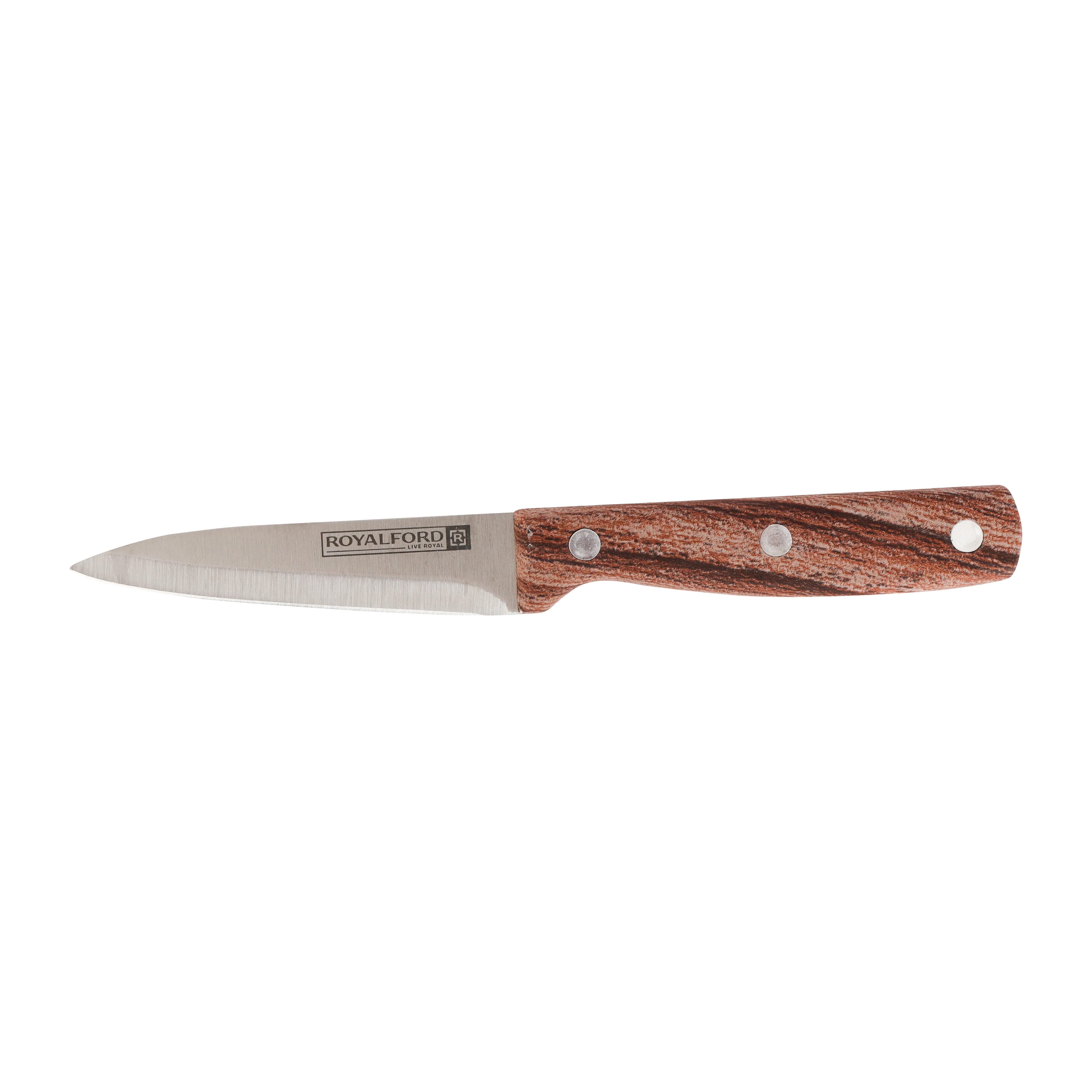 Royalford RF9662 Stainless Steel Paring Knife|  3.5 Inch with Ergonomic Wooden Handle | Precision Kitchen Knife for Peeling, Trimming, Fruits &  Vegetables|  Easy to Use - Image 2