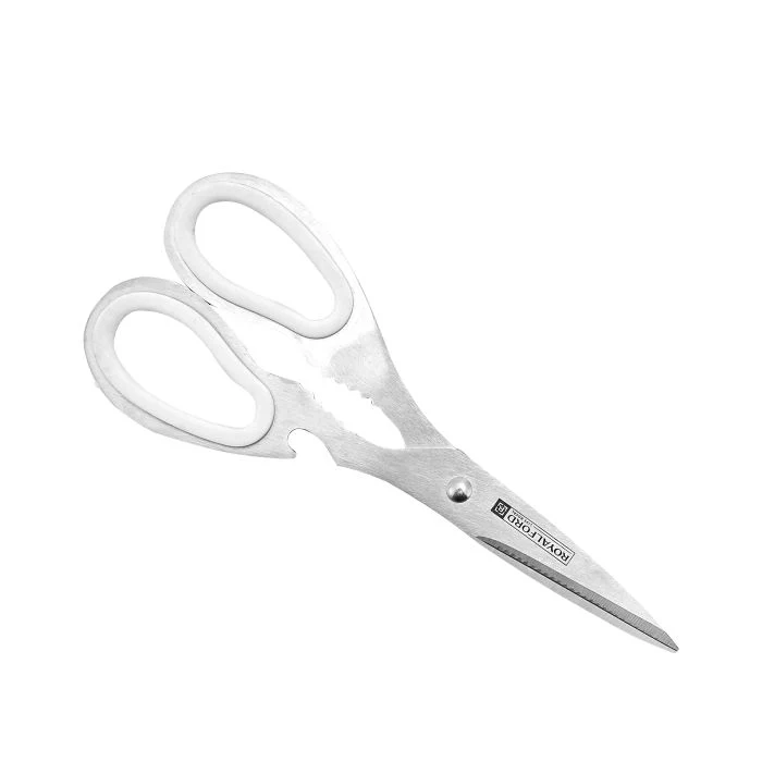 Royalford RF9665 8-Piece Kitchen Knives Set | High-Grade Stainless Steel Blades| Stylish Marble Finish Handles| Rotating Stand |  Scissors & Sharpener Included - Image 5