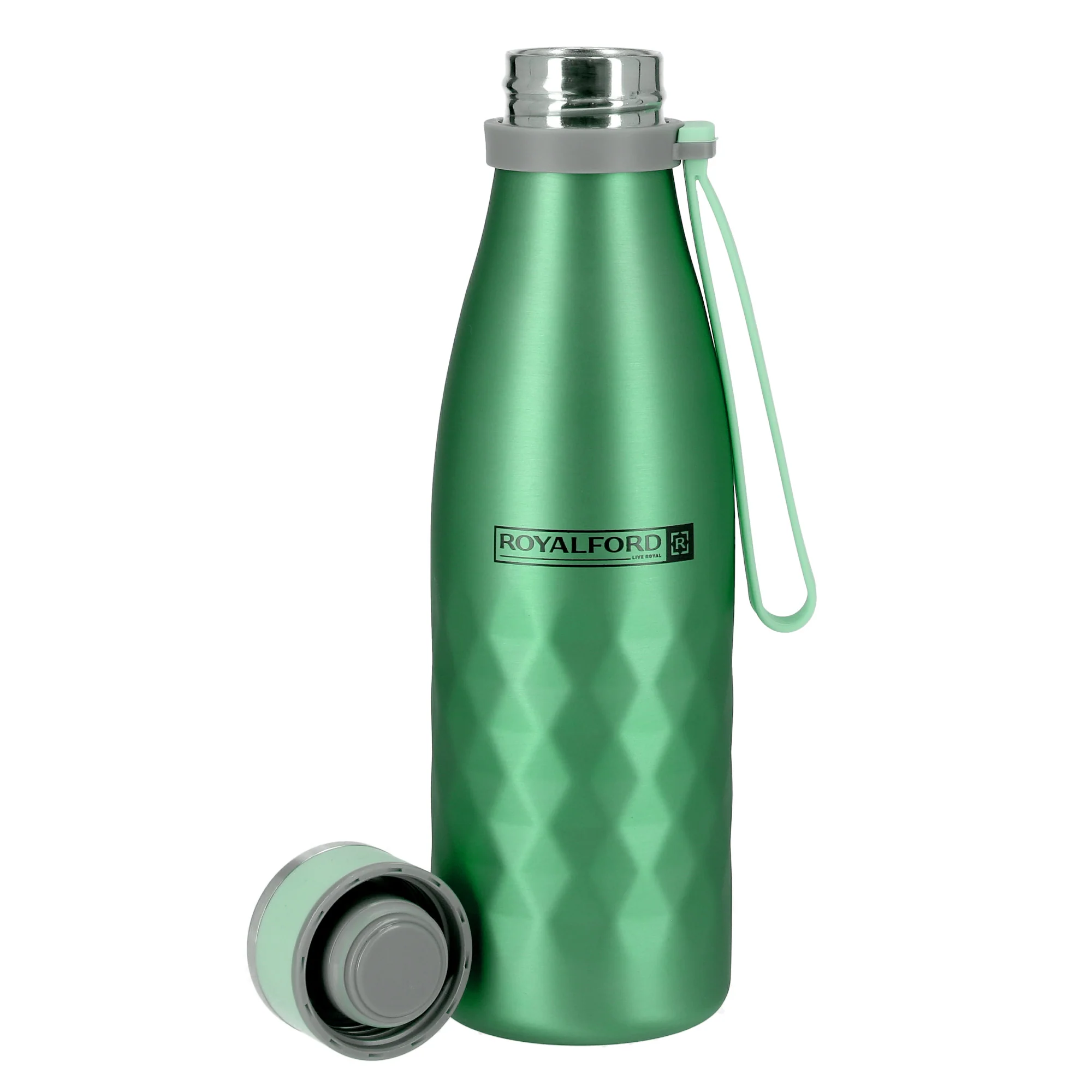 Royalford RF9671 Vacuum Bottle 700ml Stainless Steel | Double Wall Insulated Hot & Cold Water Bottle | Leak Proof Portable Design for Travel & Office & Daily Use - Image 2