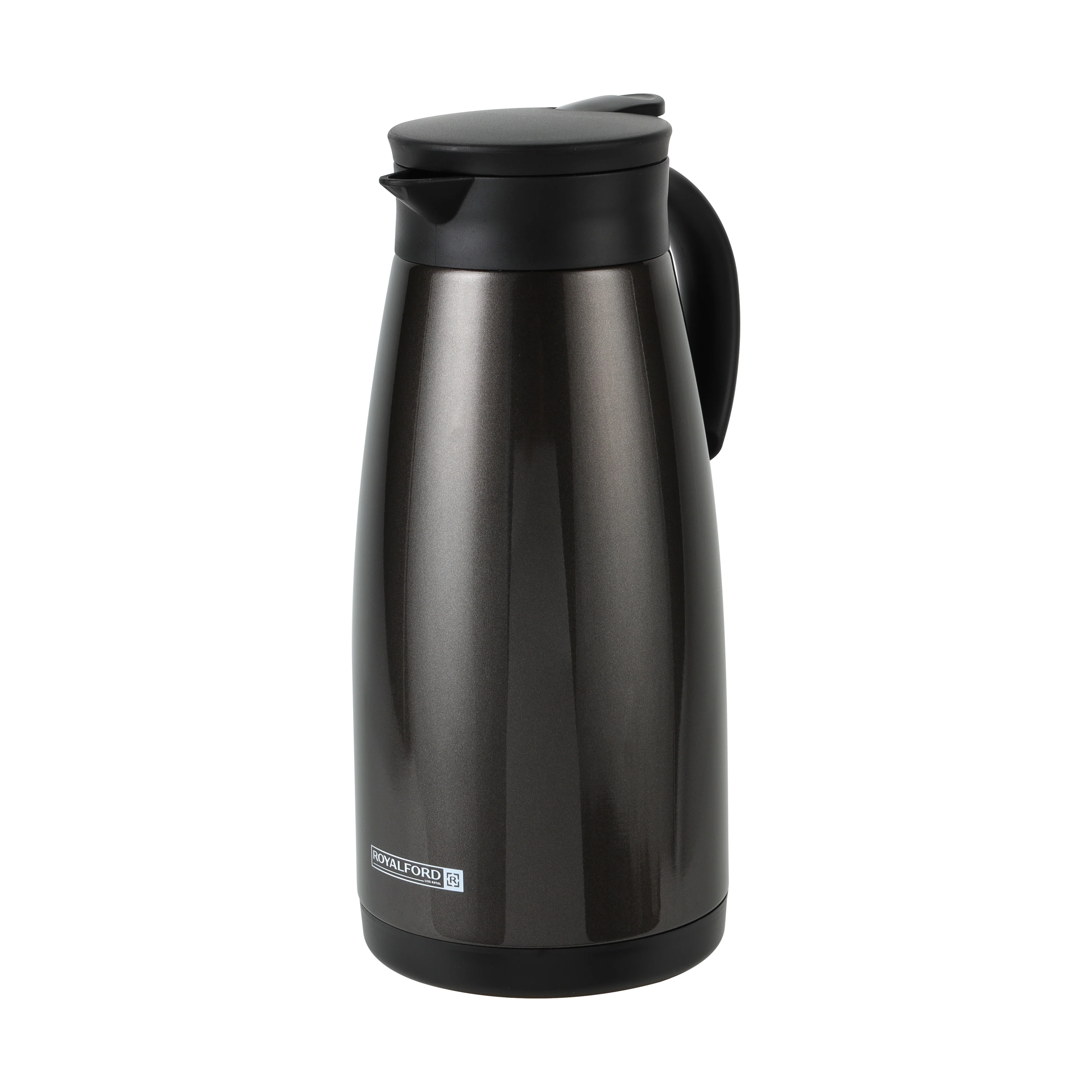 Royalford RF9701 Double Wall Stainless Steel Coffee Pot | 1500ml Capacity  | Hot & Cool Insulation | 304 Stainless Steel Inner Pot and Ergonomic Easy Pour Handle - Image 3