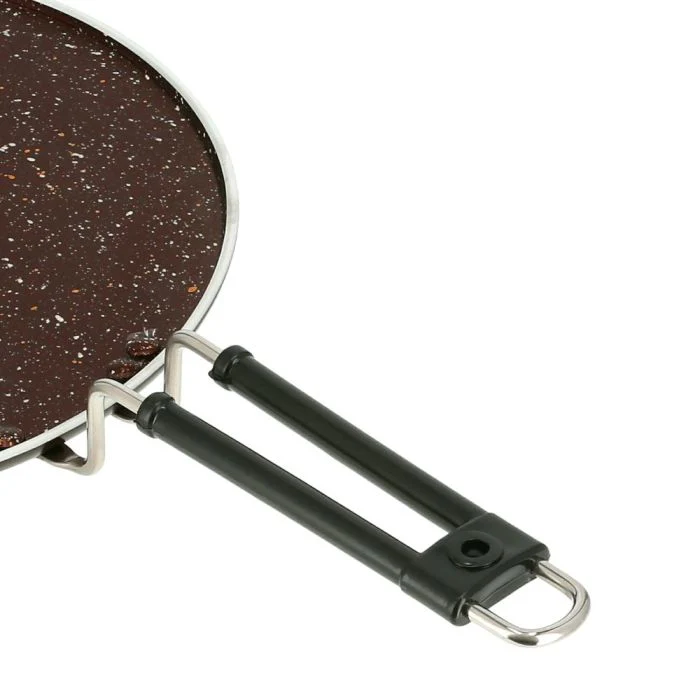 Royalford RF9704 Aluminium Granite Non-Stick Flat Tawa | Cool Touch Long Handle | Multipurpose Cooking Pan | Even Heat Distribution & Multi-Hob Compatibility Use Ready - Image 5