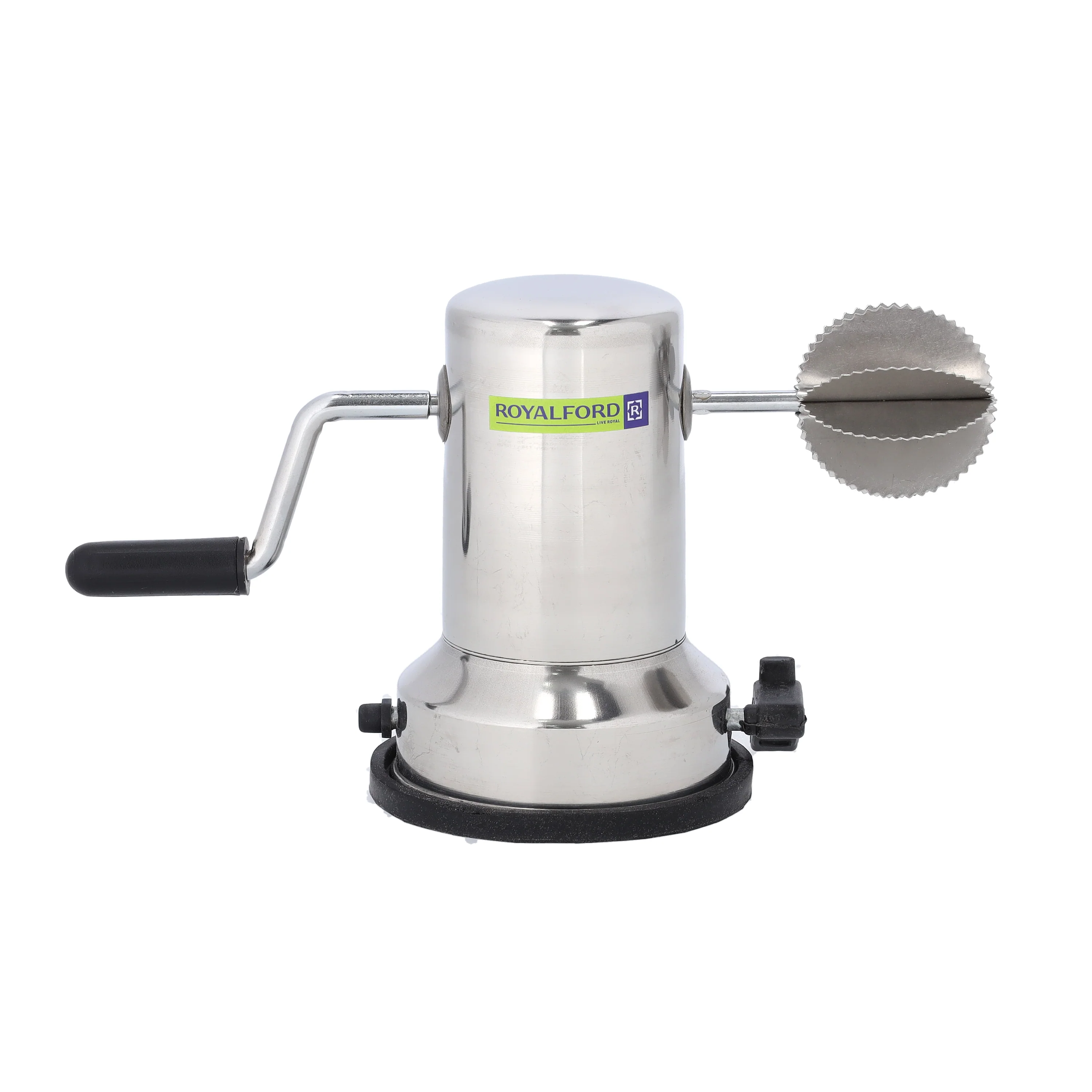 Royalford RF9709 Coconut Scraper | Stainless Steel Blades | Manual Coconut Grater with Strong Vacuum Base | Ergonomic Handle | Rust Proof Durable Kitchen Tool - Image 3