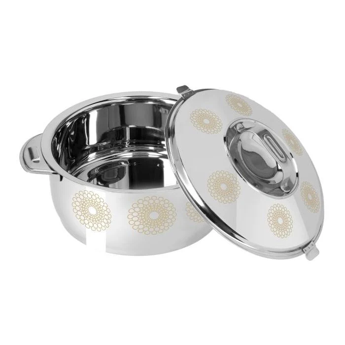 Royalford RF9712 Salwa Double Wall Stainless Steel Hot Pot 2000ML - Portable Extra Deep Hot Pot | Serving Dishes with Lids | Twist Lock | Hot Food Storage & Warmers Pots| Storage Saver for Everyday Use - Image 4