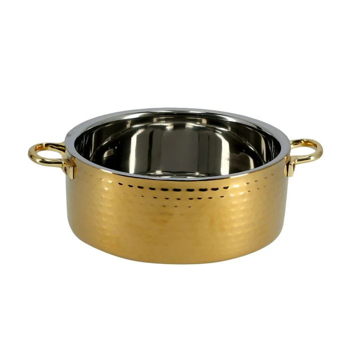 Royalford RF9722 4L Stainless Steel Monarch Dome Hot Pot | Insulated Serving Dish with Lid | Comfortable Handle | Ideal Catering, Storage Saver for Everyday Use | Keeps Food Warm or Cold (Gold) - Image 4