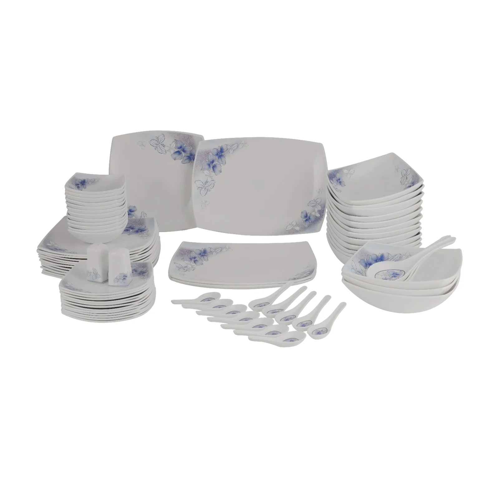 Royalford RF9757 71Pcs Opalware Dinner Set| lightweight |chip-resistant |elegant floral design| freezer, dishwasher & microwave safe |Perfect for family dining & gifting - Image 2