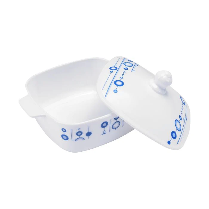 Royalford RF9760 97Pcs Opal Ware Dinner Set - Floral Design Plates, Bowls, Spoons, Cup & Saucer Tea Pot | Comfortable Handling | Ideal for Everyday Use, Family Get- Together, Restaurant, Banquet (Blue Design) - Image 3