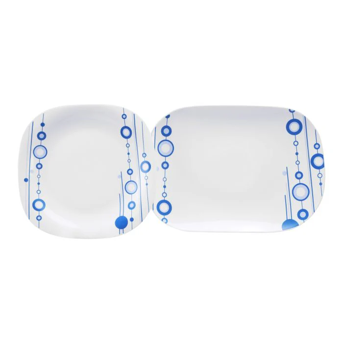 Royalford RF9760 97Pcs Opal Ware Dinner Set - Floral Design Plates, Bowls, Spoons, Cup & Saucer Tea Pot | Comfortable Handling | Ideal for Everyday Use, Family Get- Together, Restaurant, Banquet (Blue Design) - Image 4