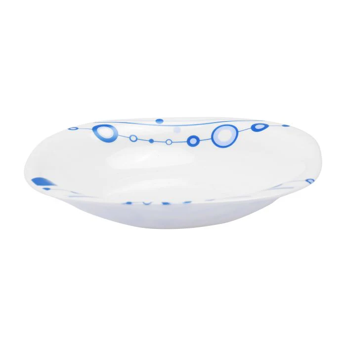 Royalford RF9760 97Pcs Opal Ware Dinner Set - Floral Design Plates, Bowls, Spoons, Cup & Saucer Tea Pot | Comfortable Handling | Ideal for Everyday Use, Family Get- Together, Restaurant, Banquet (Blue Design) - Image 7