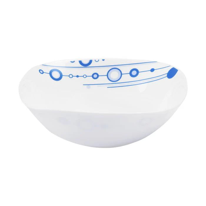 Royalford RF9760 97Pcs Opal Ware Dinner Set - Floral Design Plates, Bowls, Spoons, Cup & Saucer Tea Pot | Comfortable Handling | Ideal for Everyday Use, Family Get- Together, Restaurant, Banquet (Blue Design) - Image 8